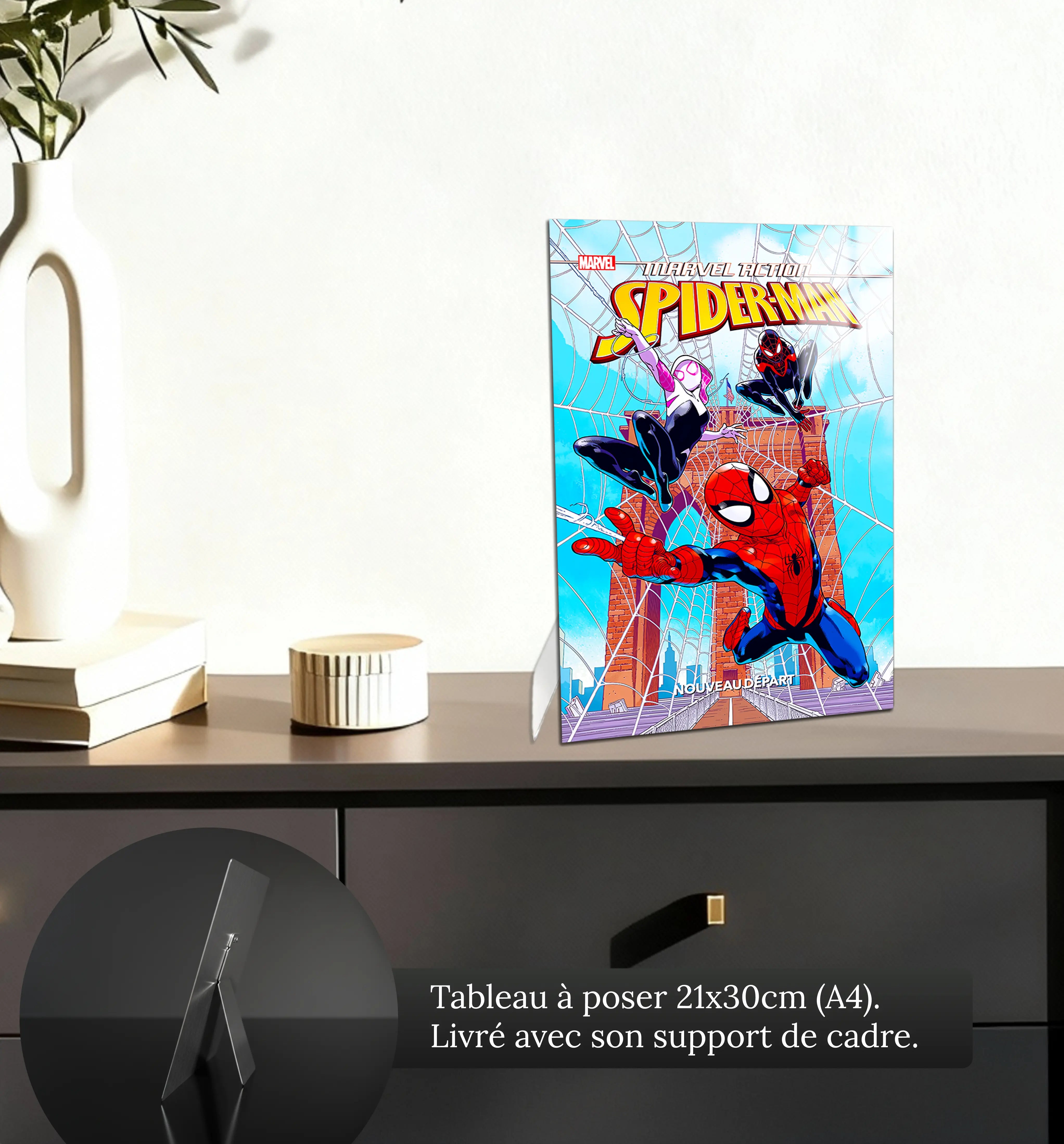 tableau-marvel-action-spiderman-petit-format-a-poser-sur-meuble | DreamWay