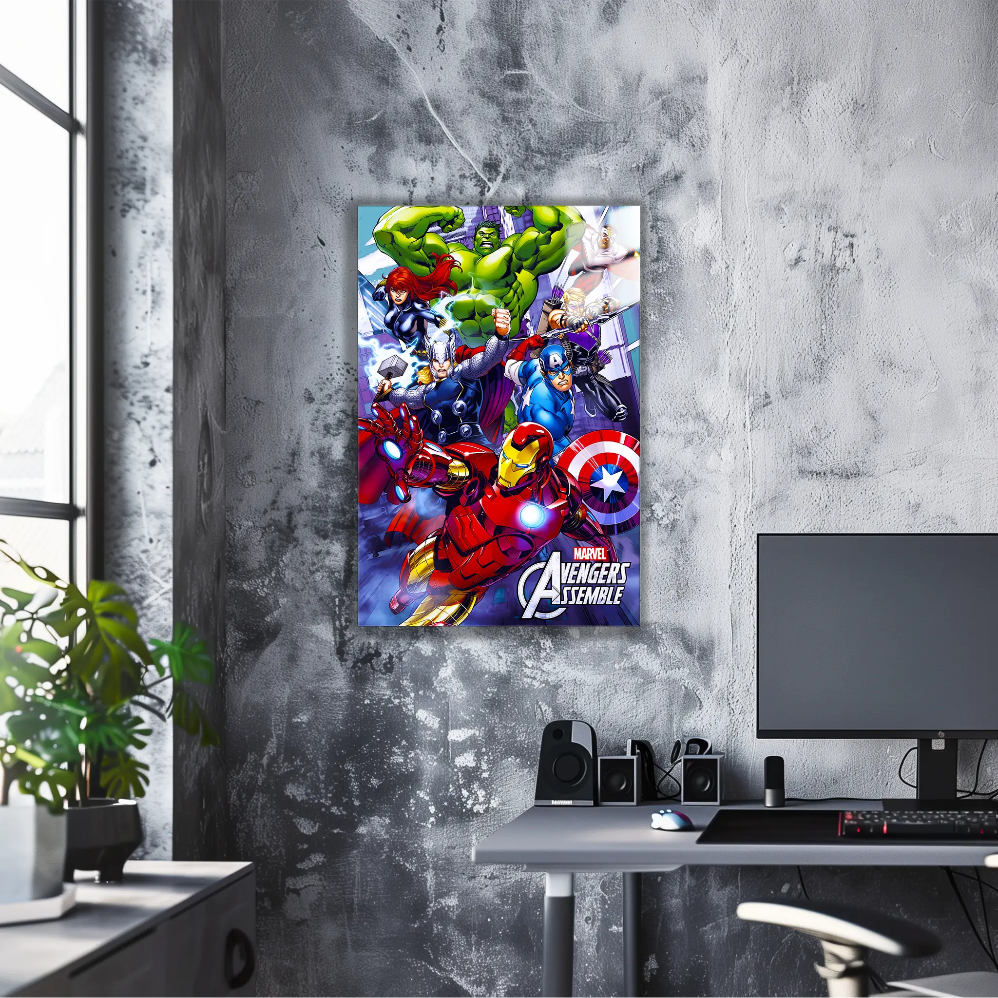 tableau-marvel-avengers-assemble-dans-le-bureau | DreamWay