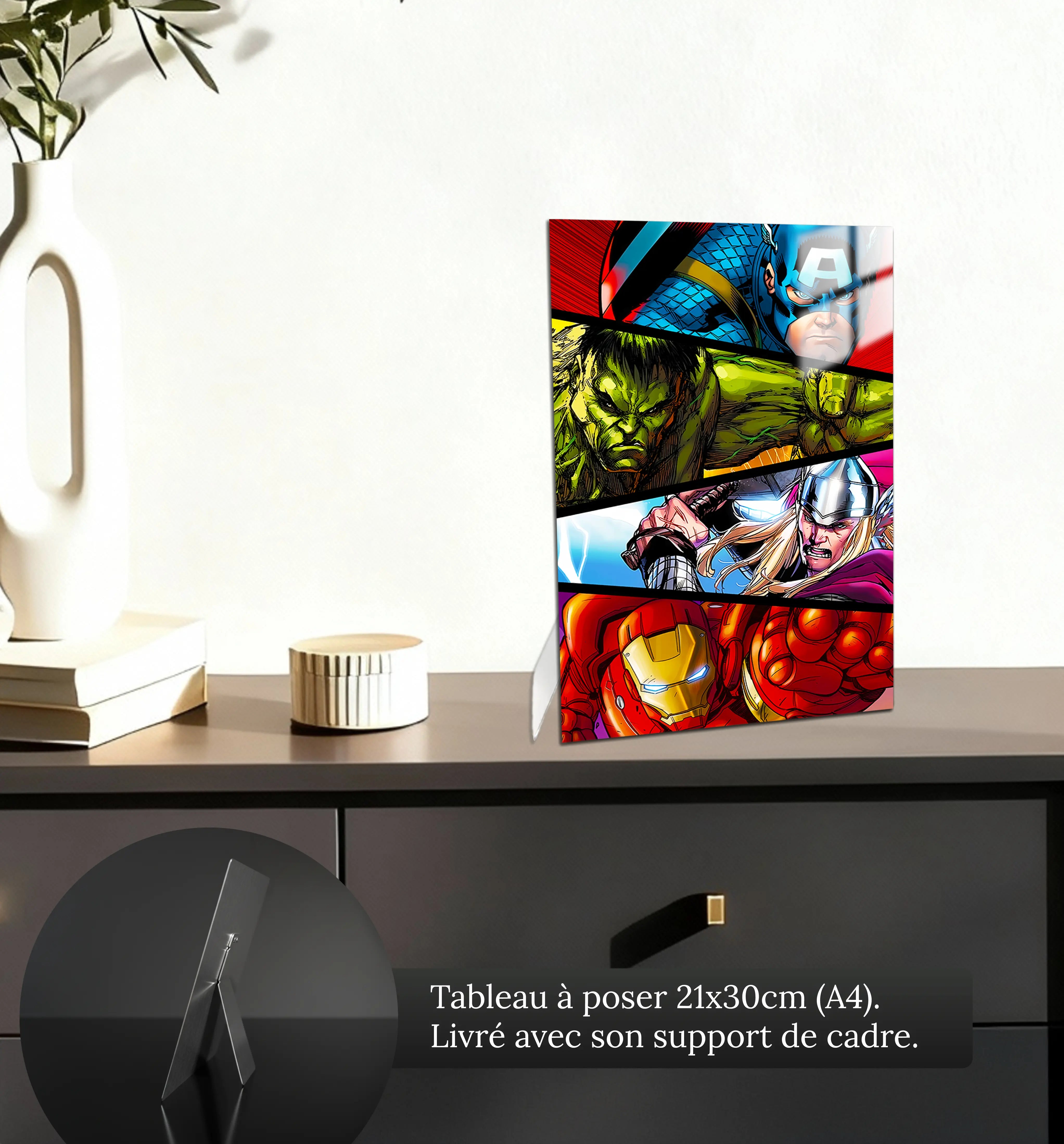 tableau-marvel-avengers-heros-portrait-petit-format-a-poser-sur-meuble | DreamWay