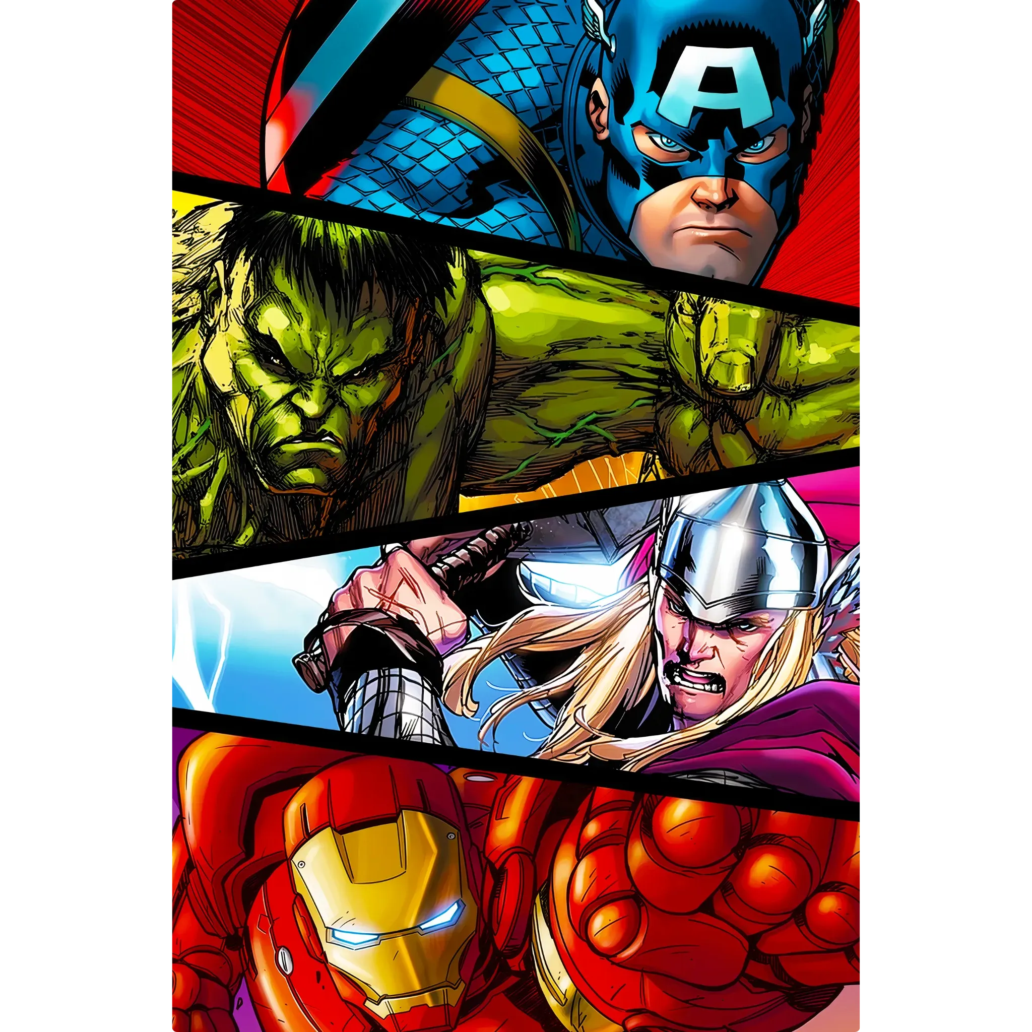 Tableau Marvel Avengers Héros Portrait