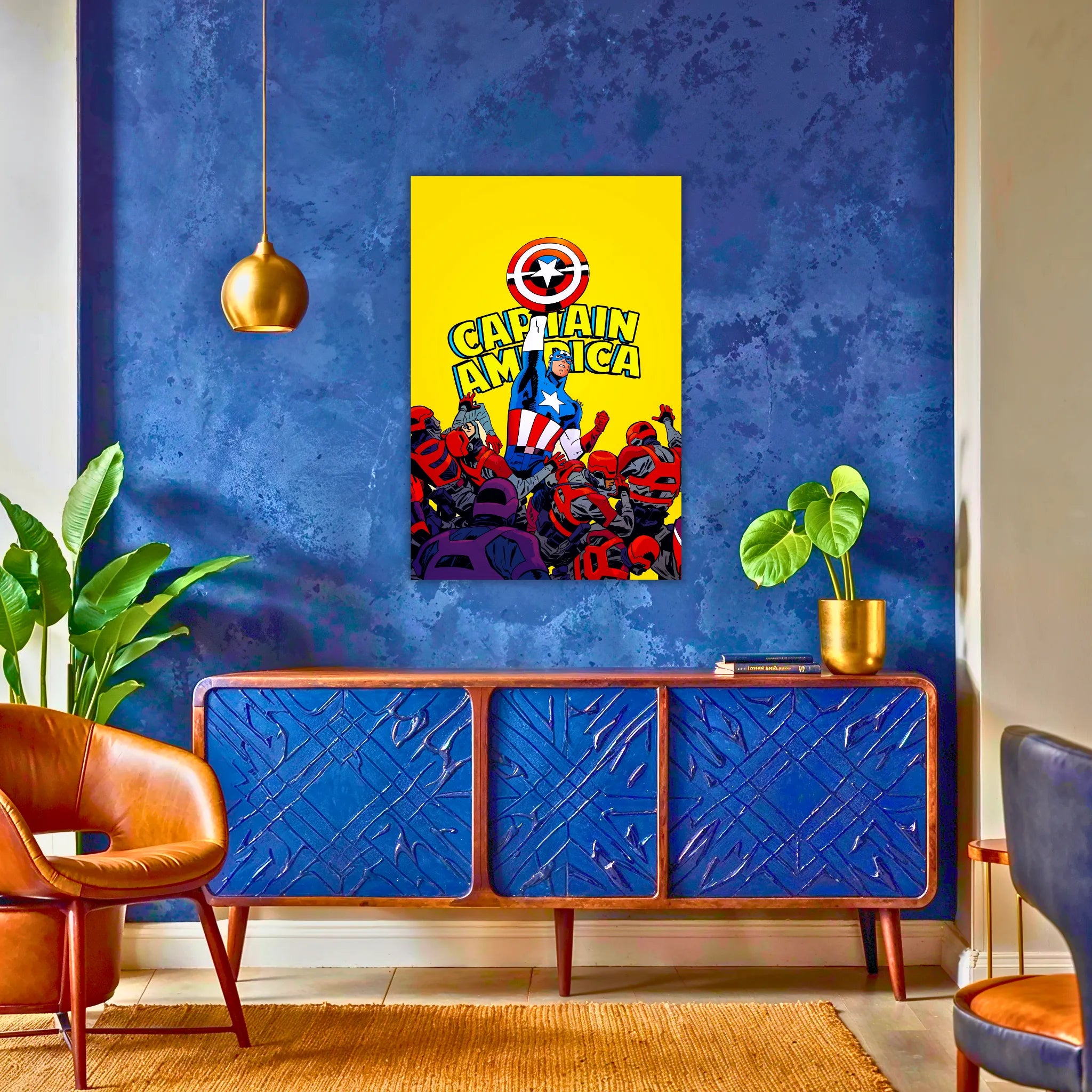 Tableau Captain America Affiche Comics