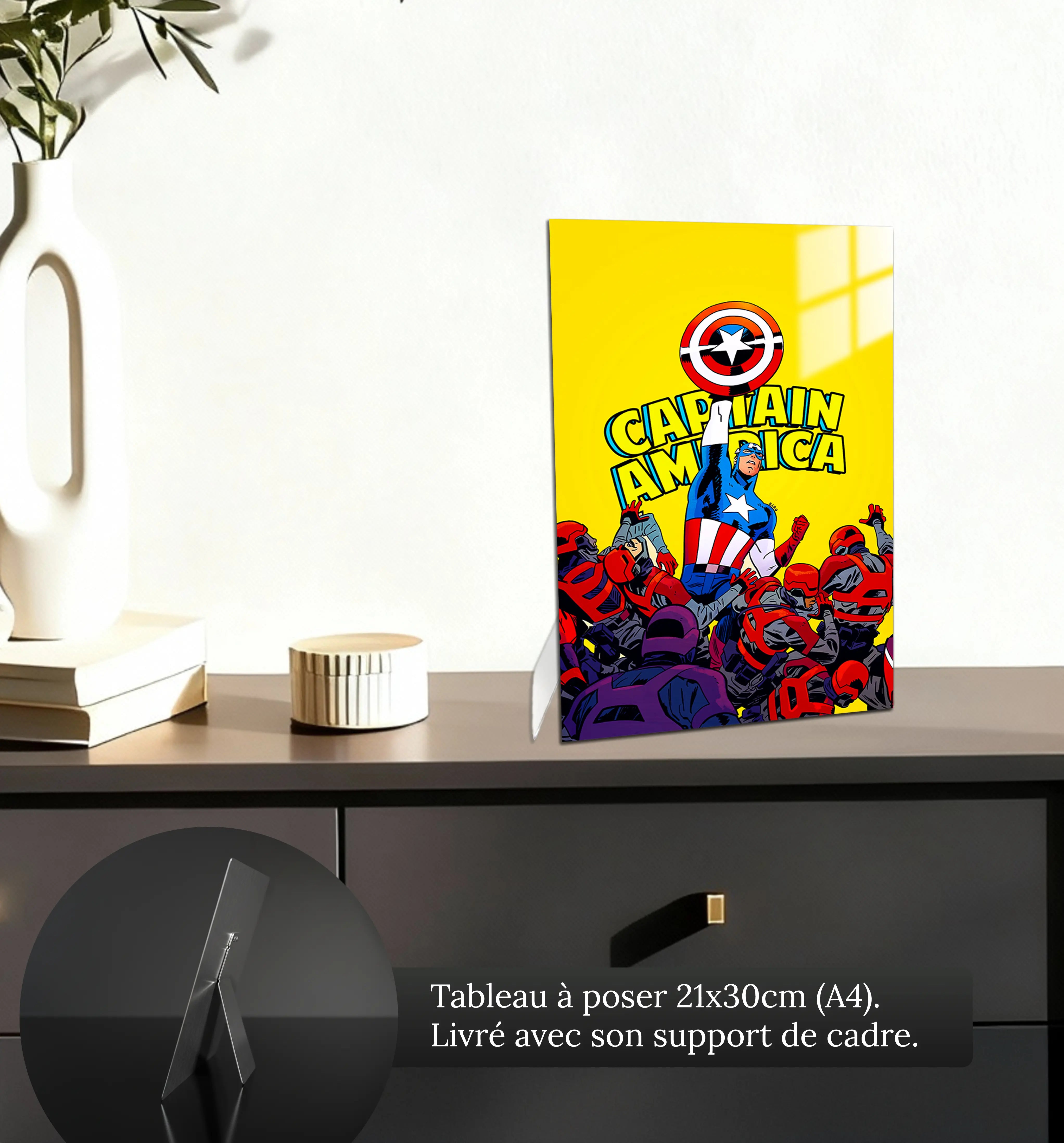 tableau-marvel-captain-america-affiche-comics-petit-format-a-poser-sur-meuble | DreamWay
