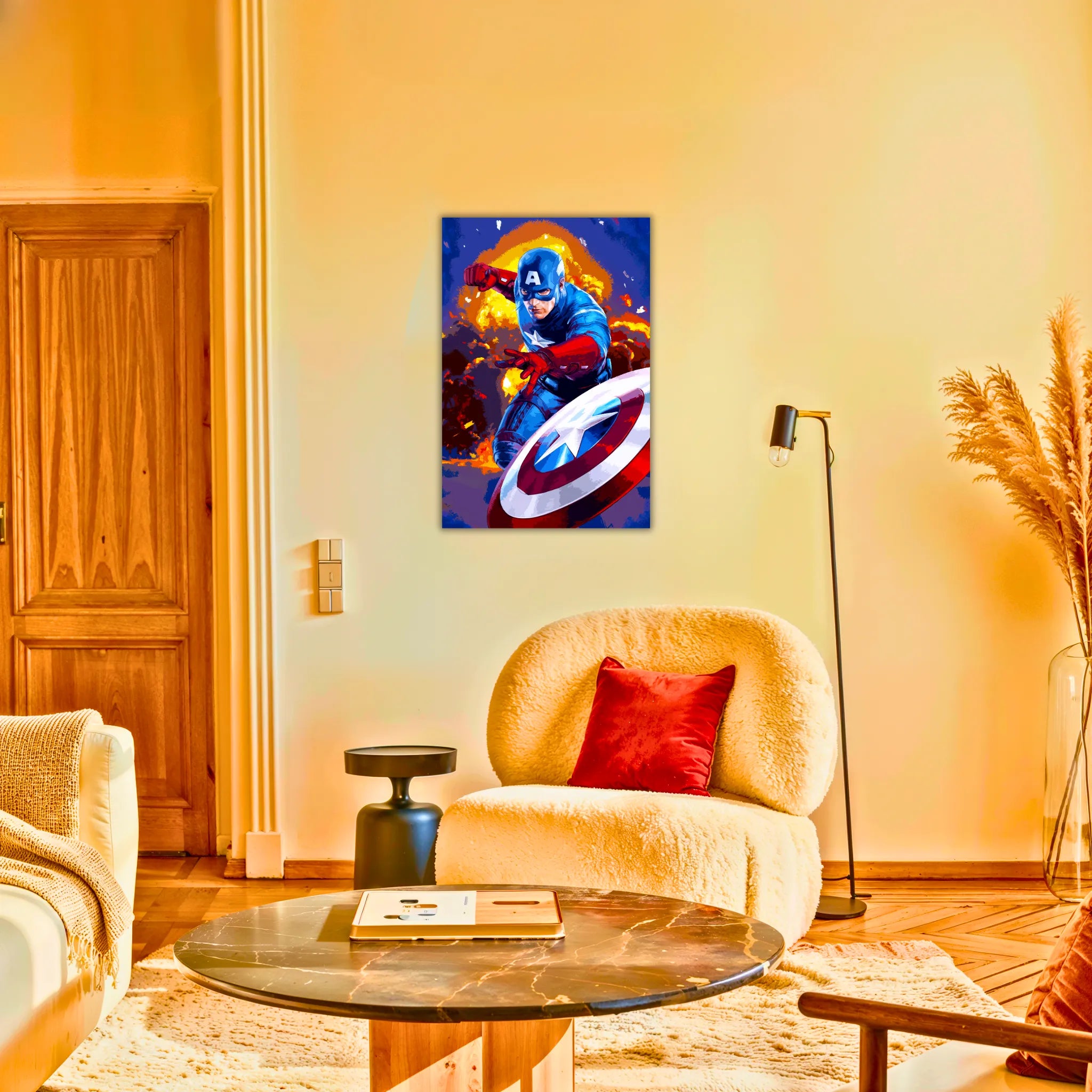 Tableau Captain America Explosion