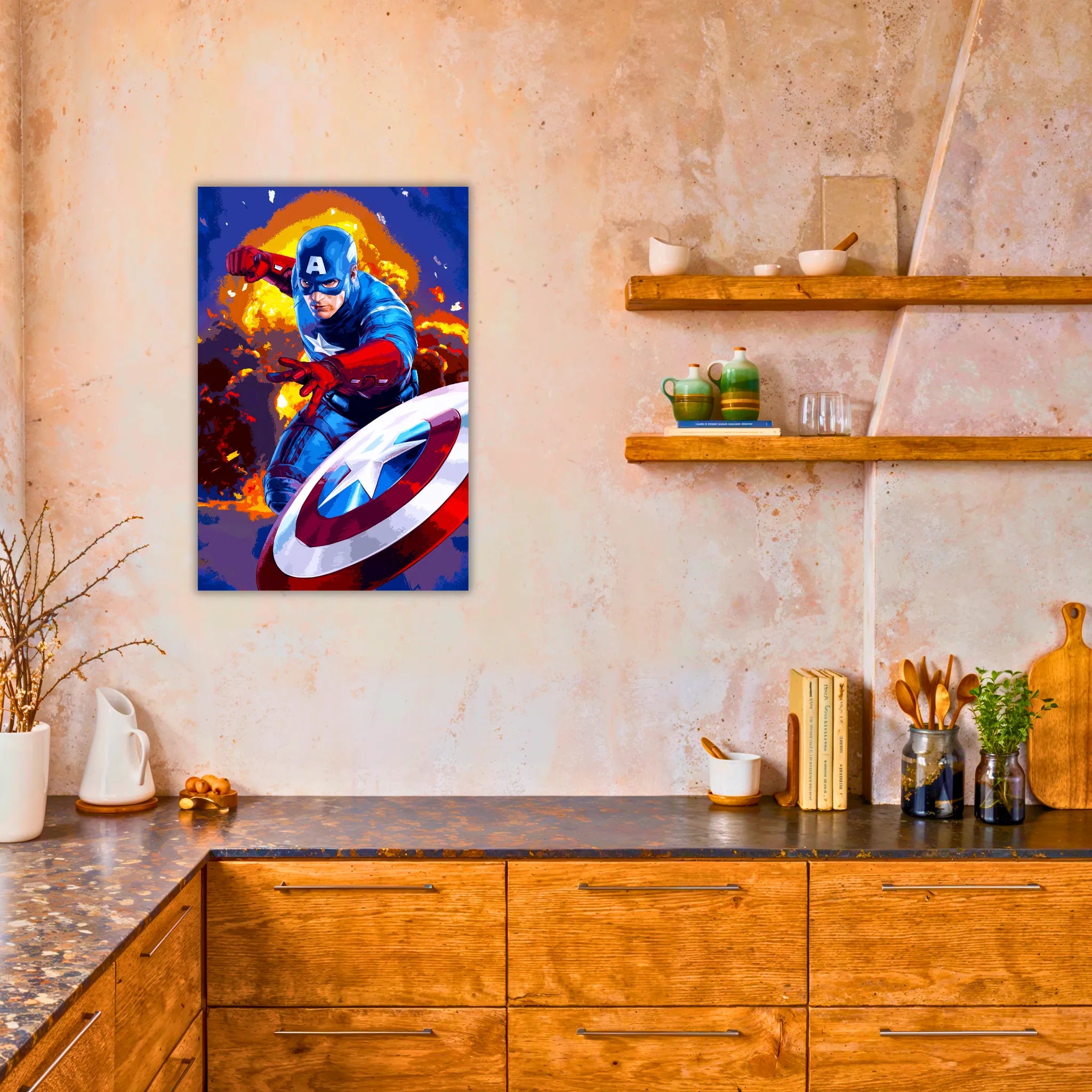 Tableau Captain America Explosion