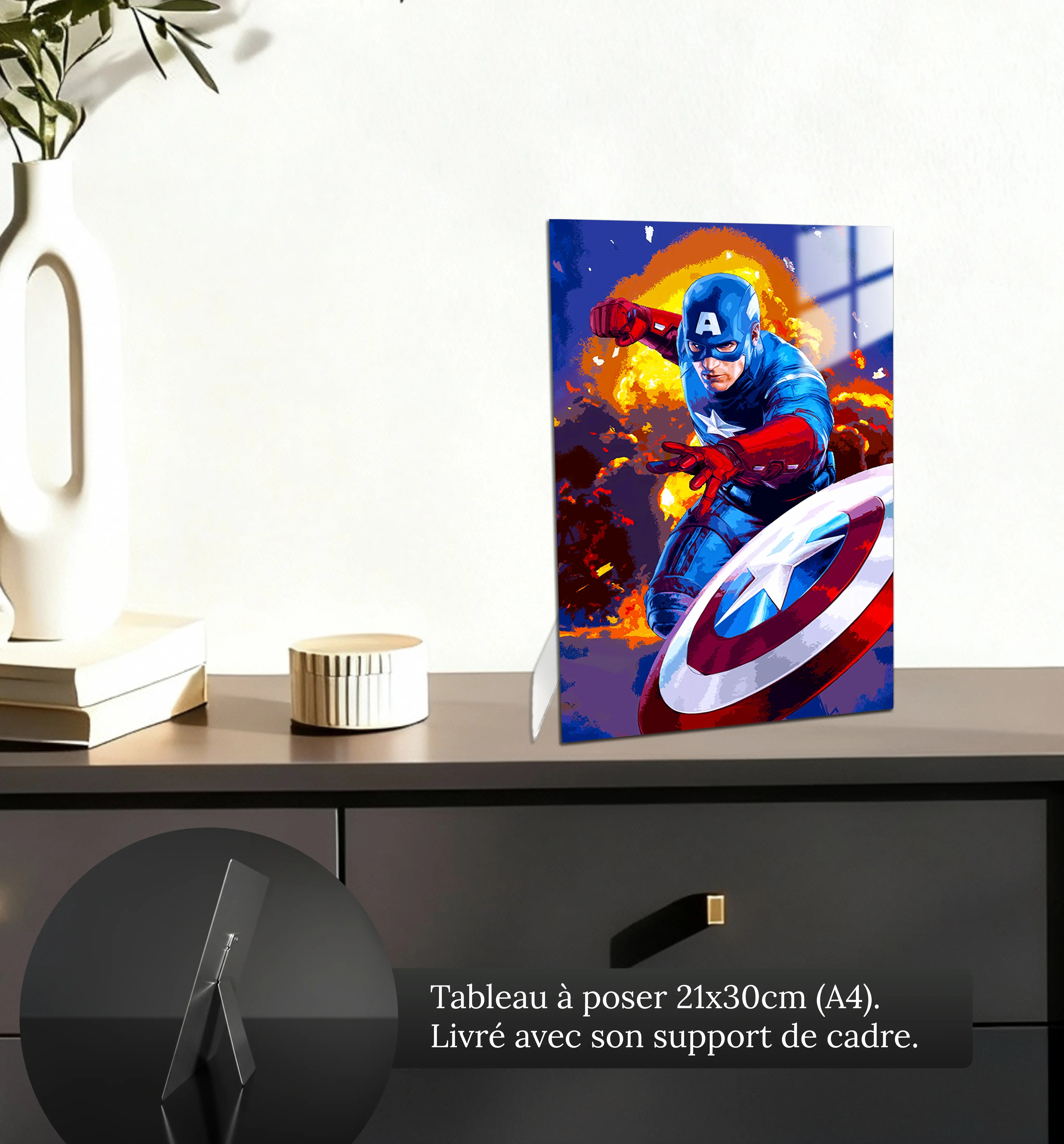 tableau-marvel-captain-america-explosion-petit-format-a-poser-sur-meuble | DreamWay