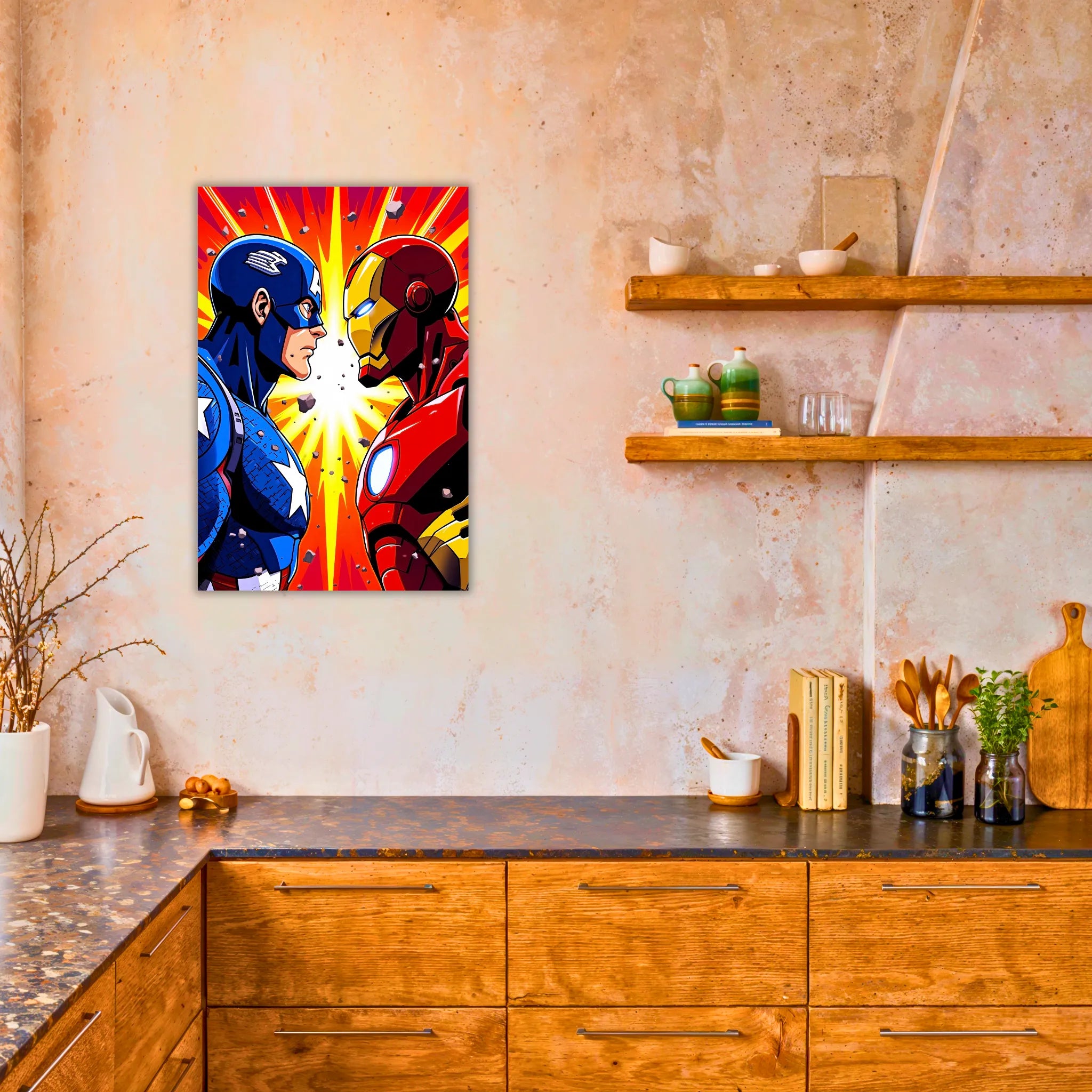 Tableau Captain America VS Iron Man