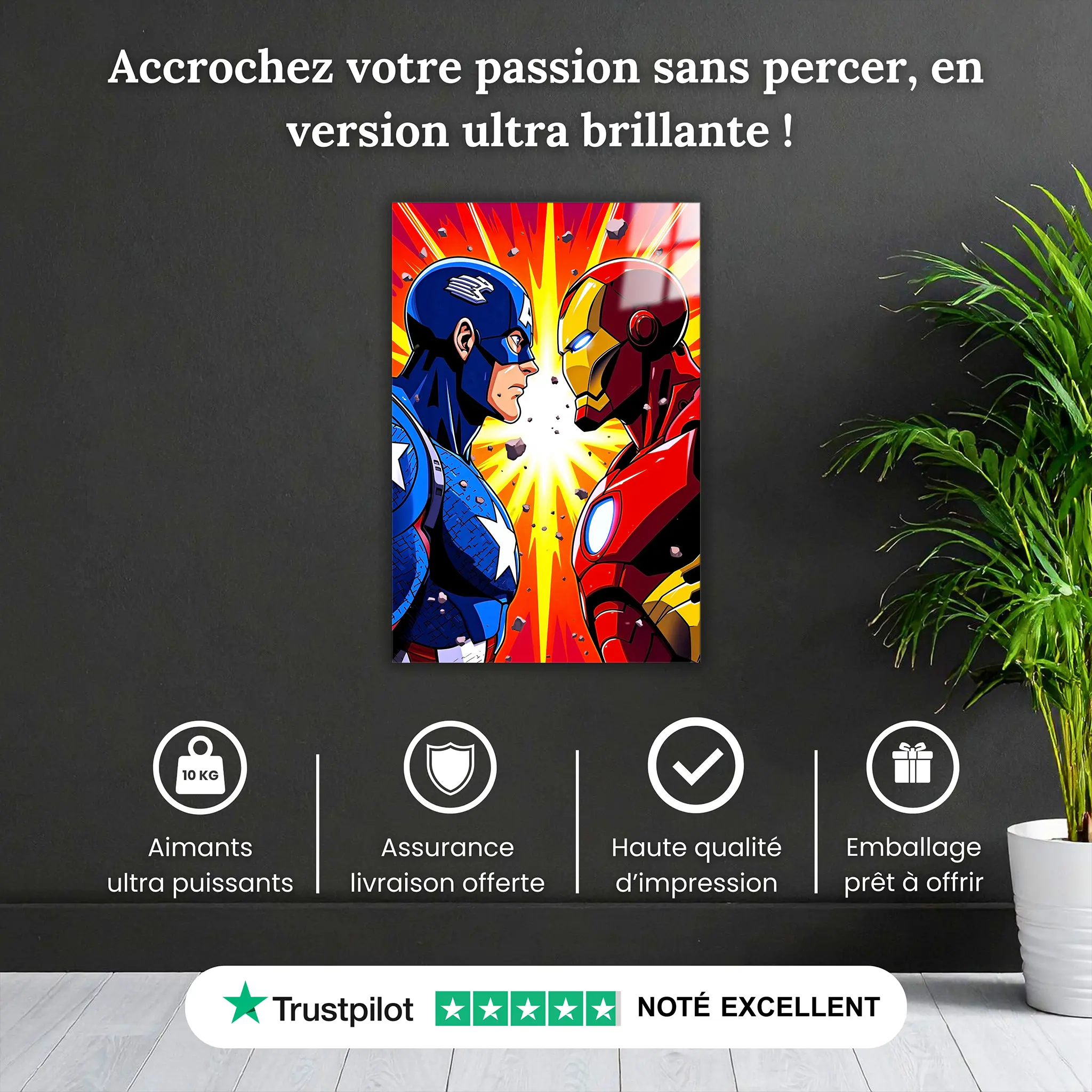 tableau-marvel-captain-america-vs-iron-man-pourquoi-acheter | DreamWay
