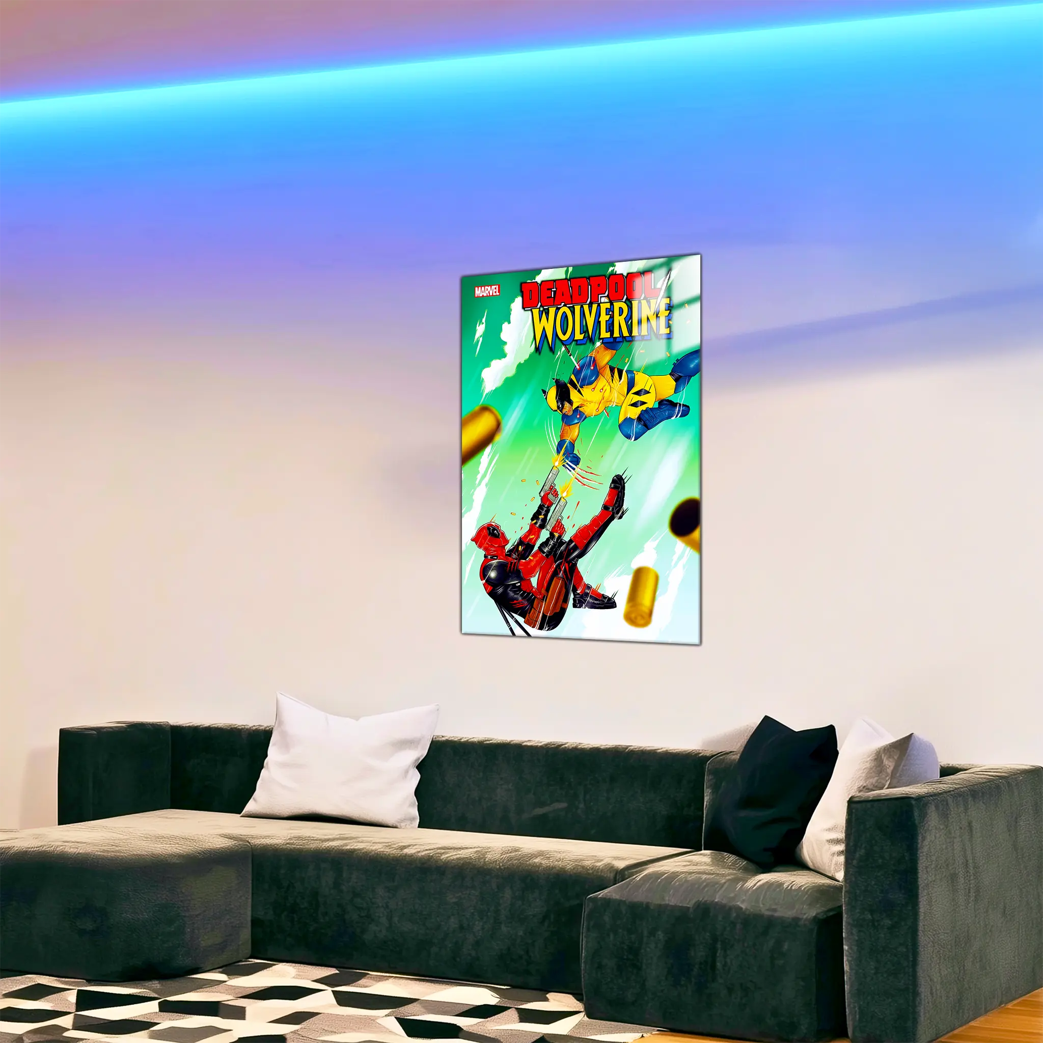 tableau-marvel-deadpool-et-wolverine-dans-le-salon | DreamWay