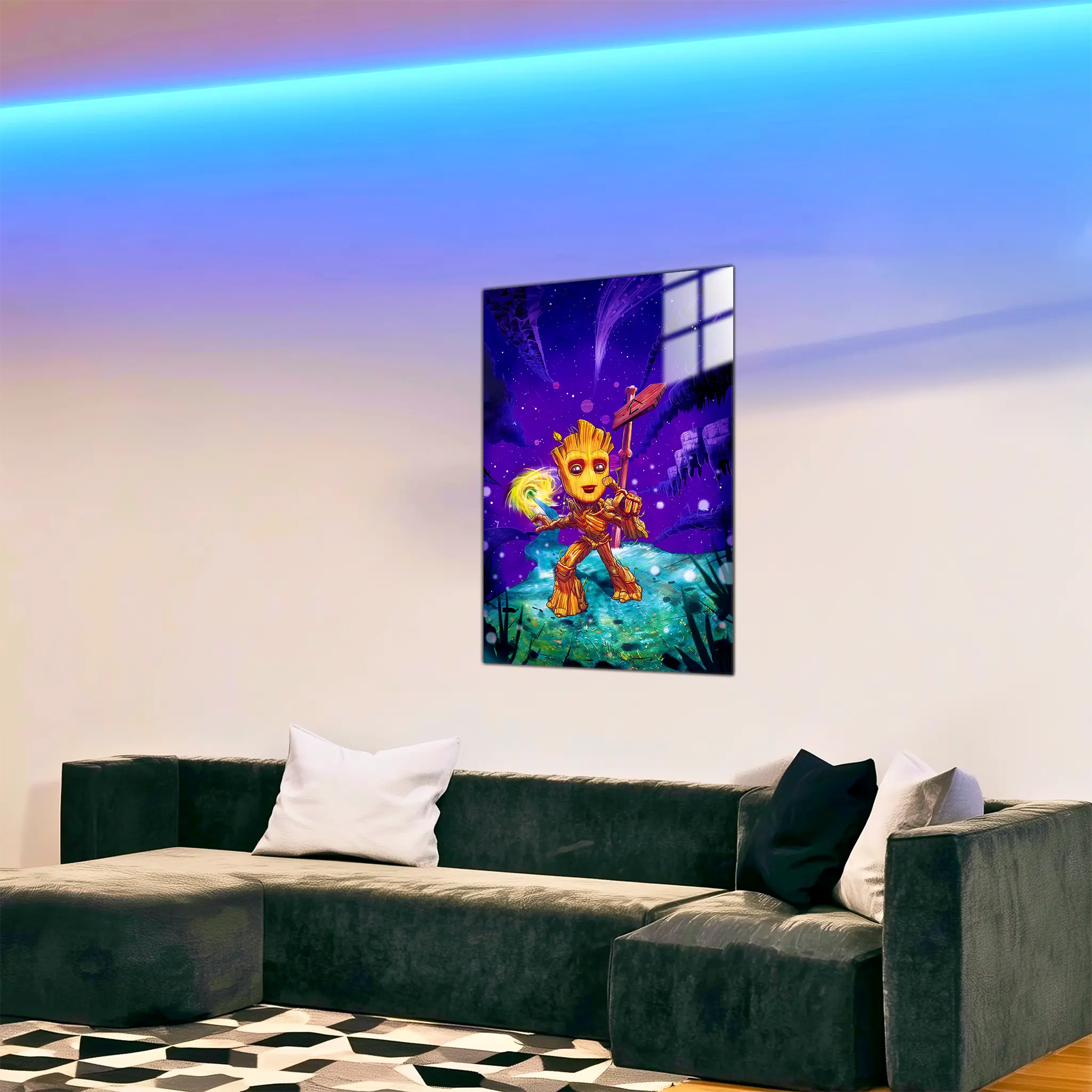 tableau-marvel-groot-aventurier-dans-le-salon | DreamWay