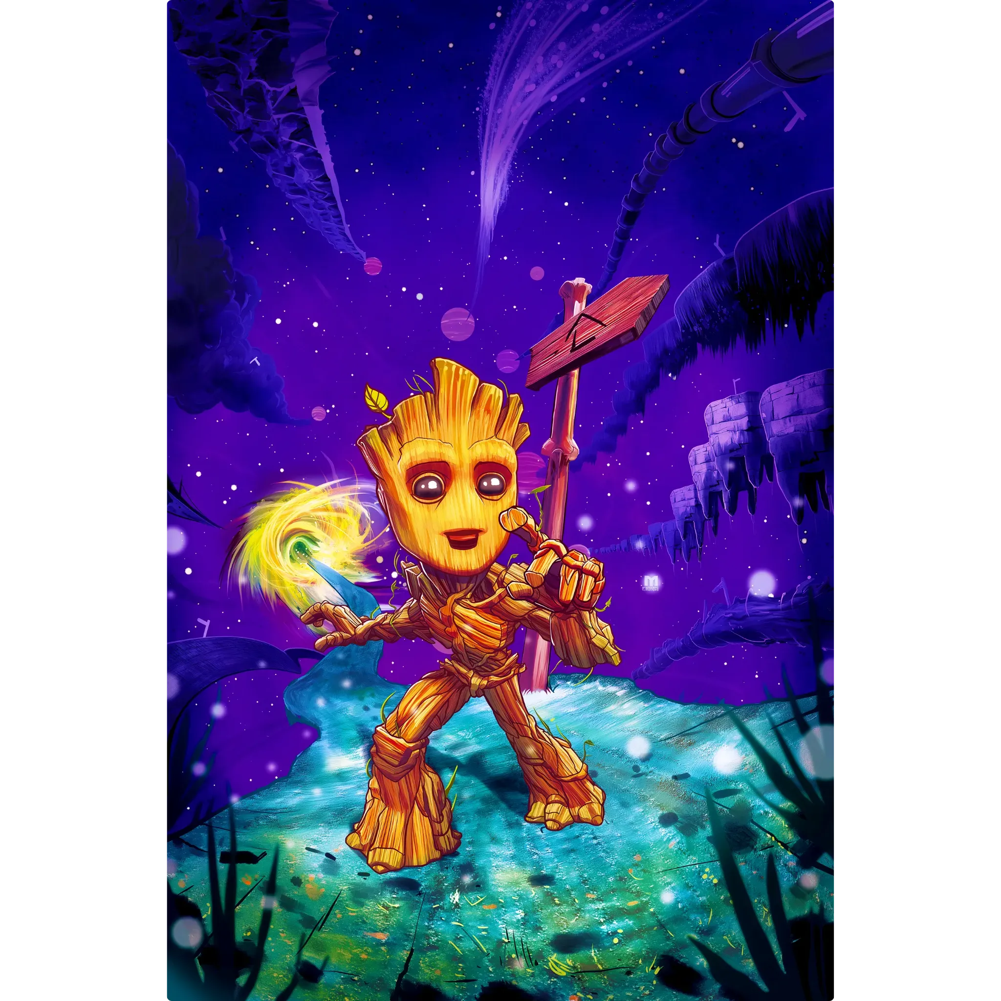 Tableau Marvel Groot Aventurier