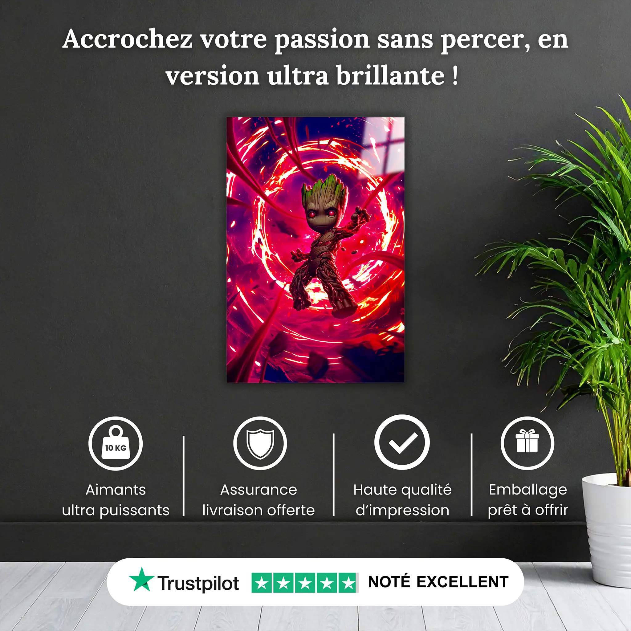 tableau-marvel-groot-neon-rouge-pourquoi-acheter | DreamWay