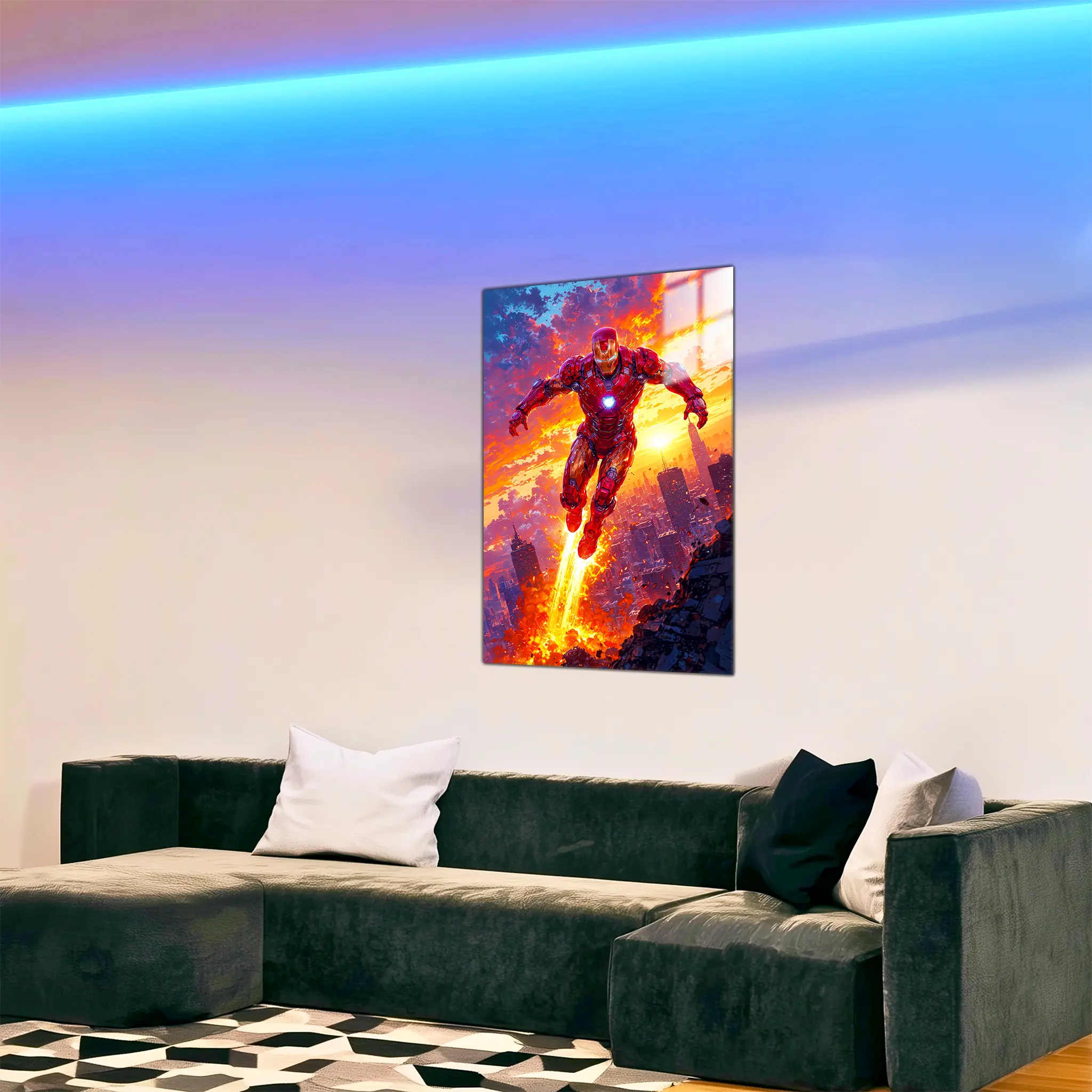 tableau-marvel-iron-man-dans-le-salon | DreamWay