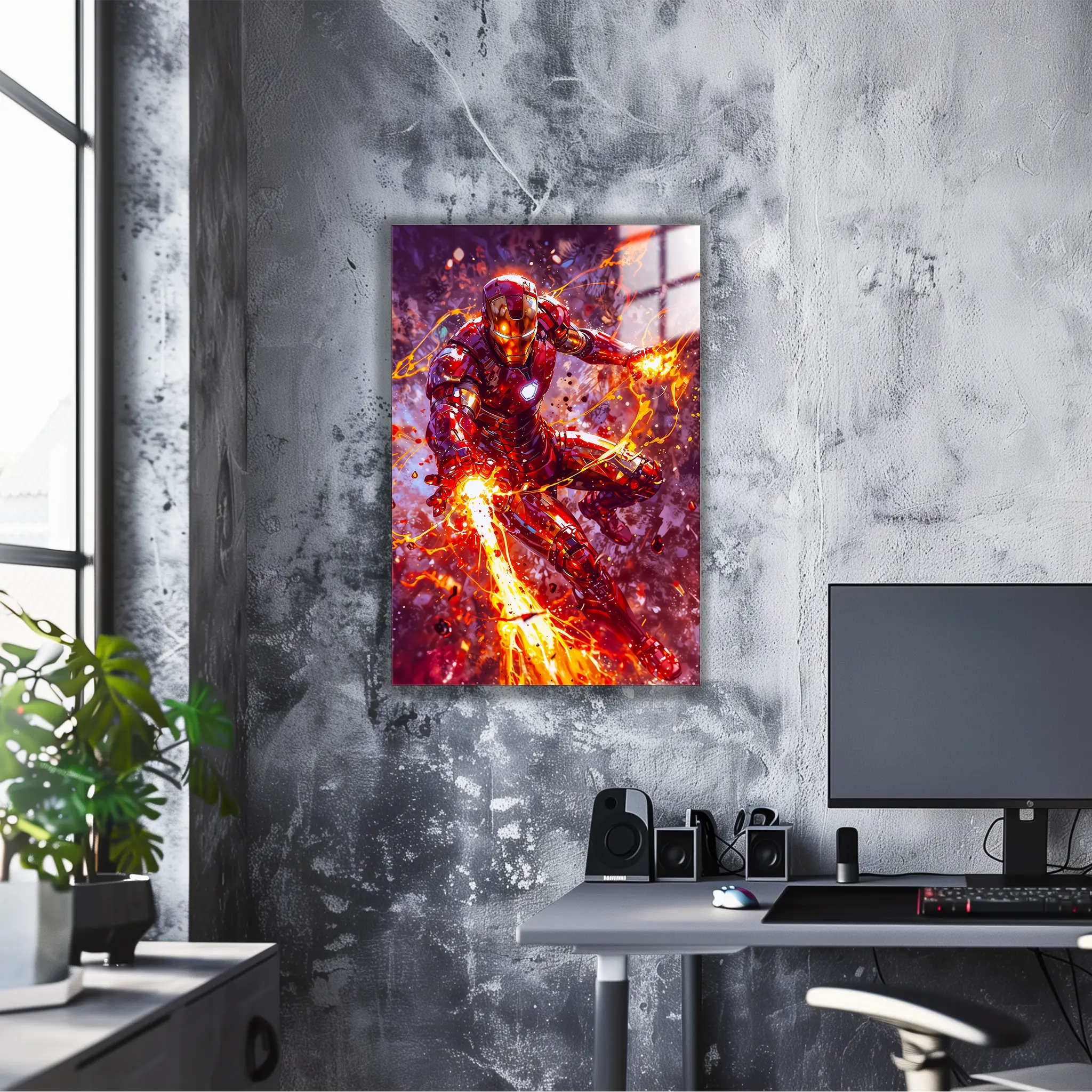tableau-marvel-iron-man-portrait-dans-le-bureau | DreamWay