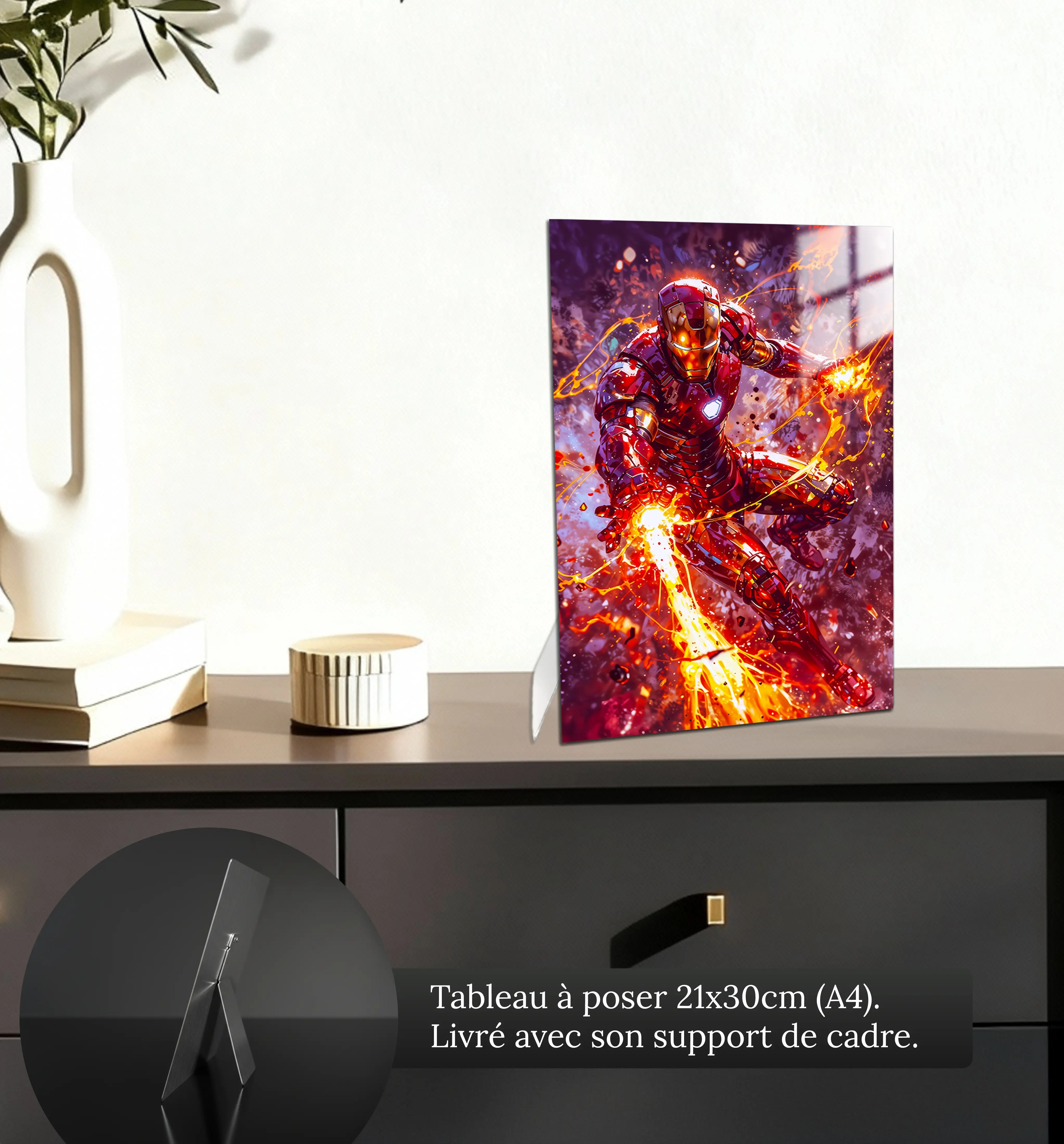 tableau-marvel-iron-man-portrait-petit-format-a-poser-sur-meuble | DreamWay