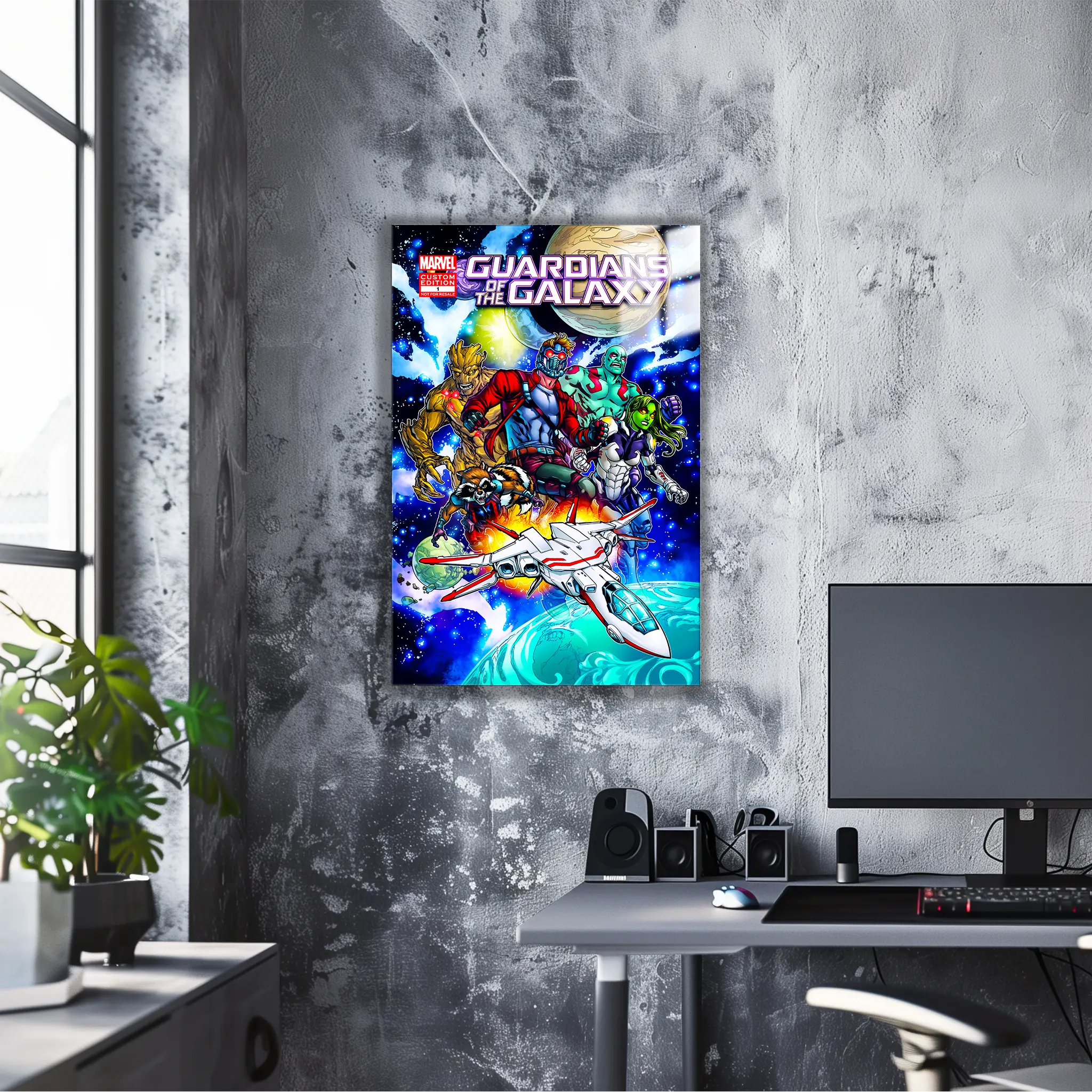 tableau-marvel-les-gardiens-de-la-galaxie-affiche-comics-dans-le-bureau | DreamWay