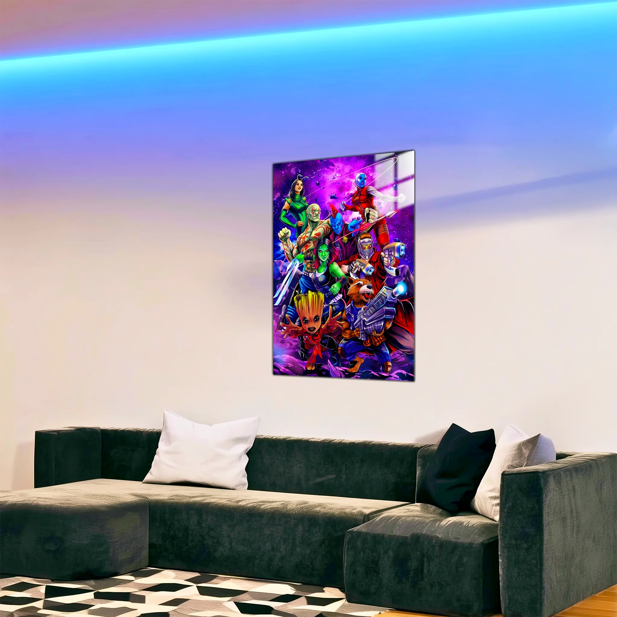 tableau-marvel-les-gardiens-de-la-galaxie-heros-dans-le-salon | DreamWay