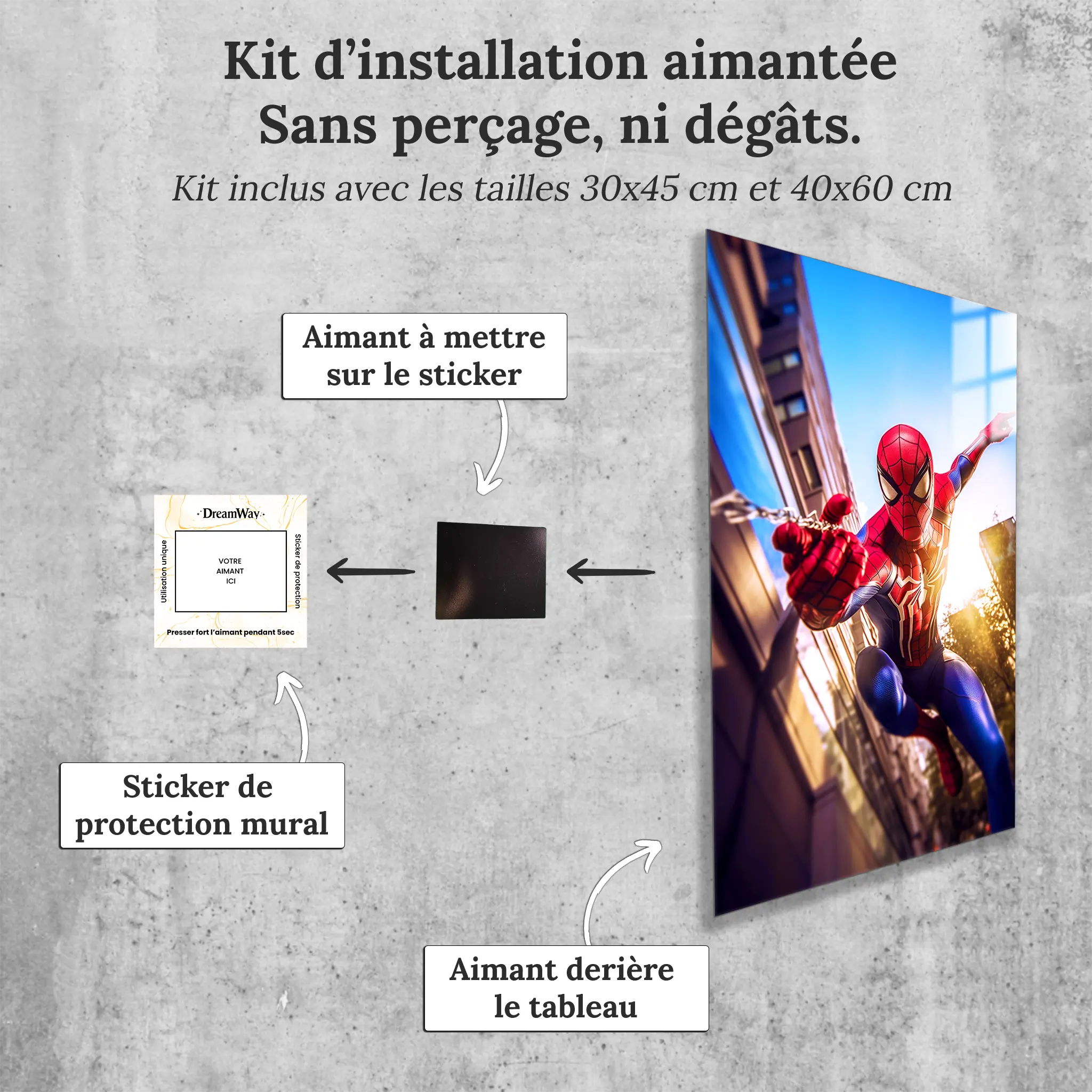 tableau-marvel-spiderman-avec-installation-aimantee | DreamWay