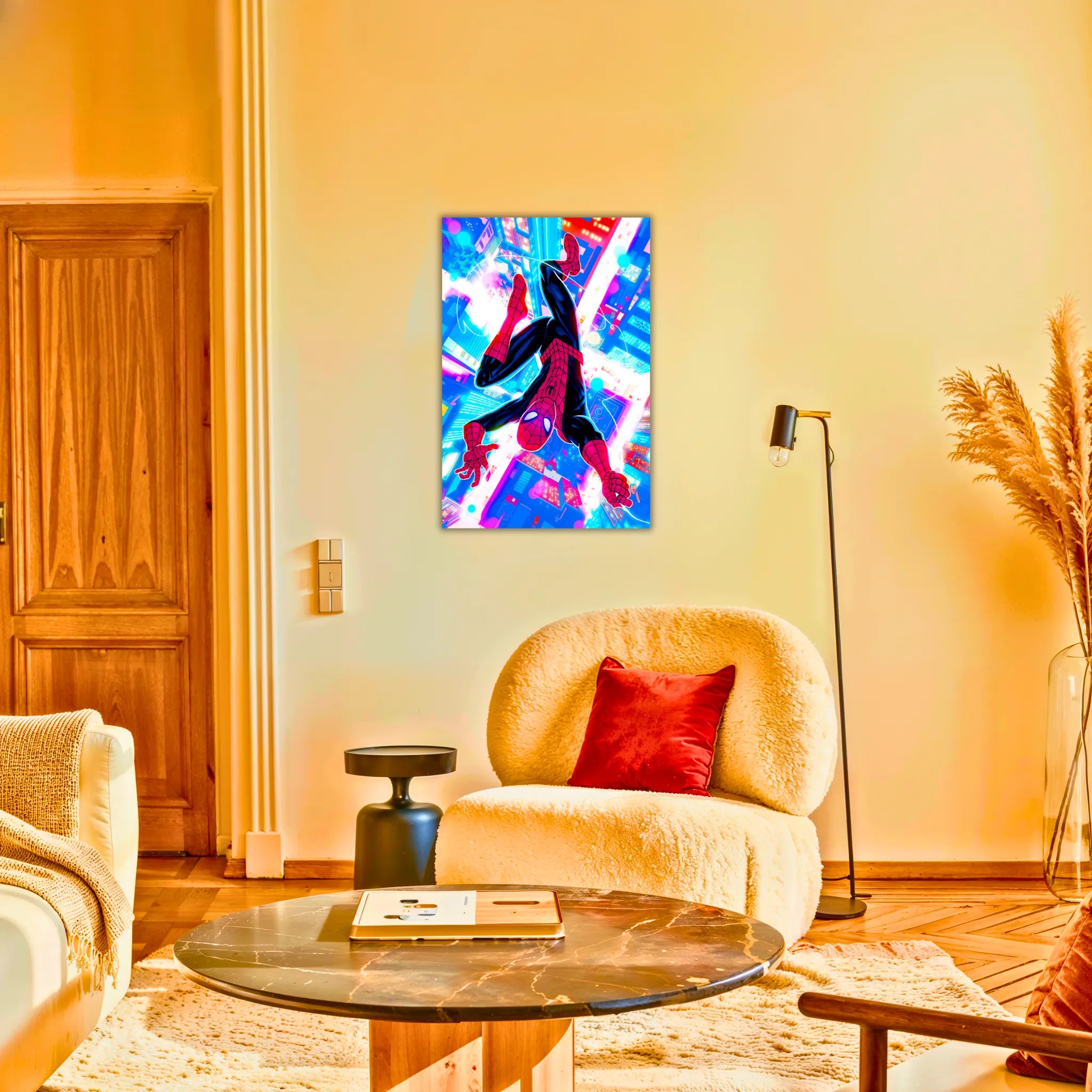 Tableau Spiderman Néon