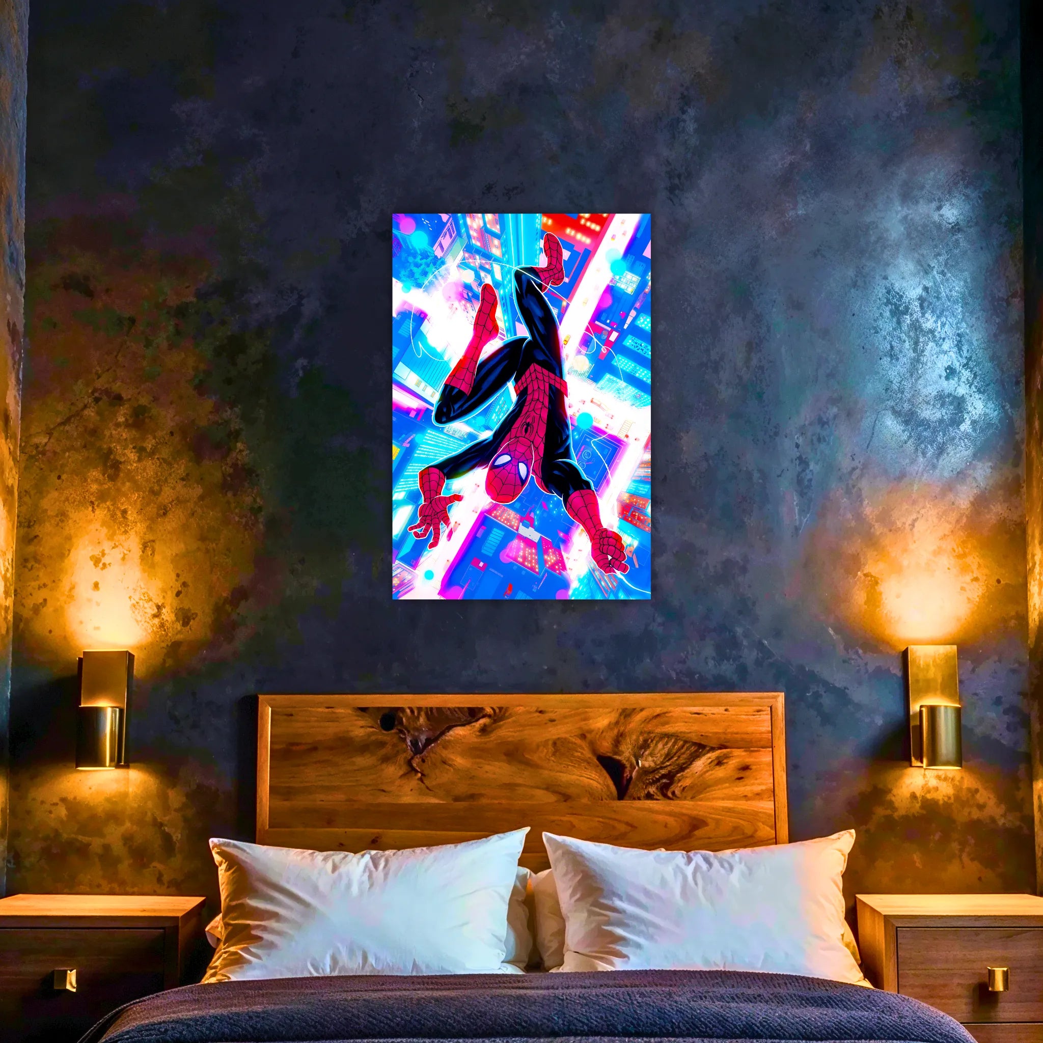 Tableau Marvel Spiderman Néon