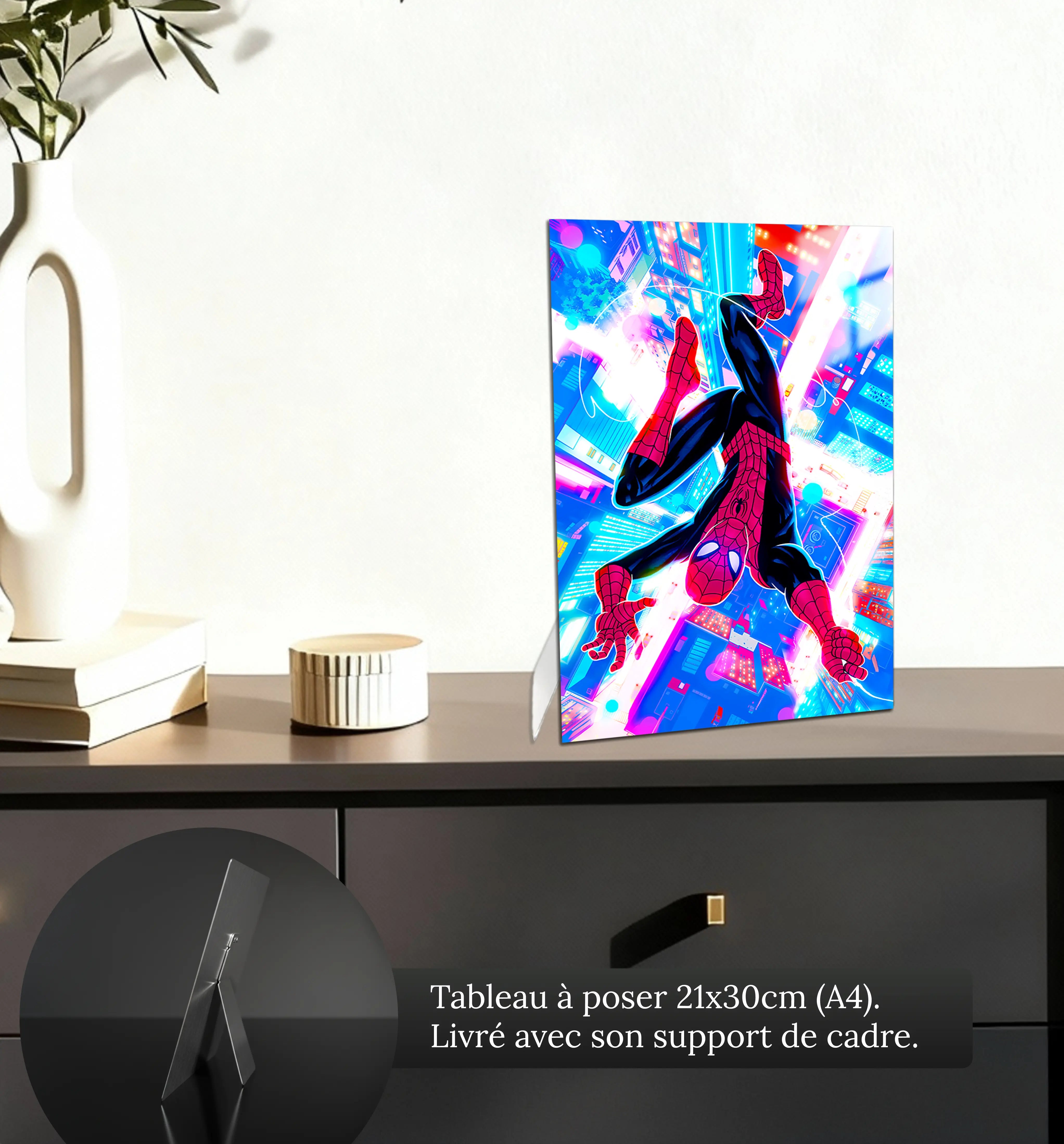 tableau-marvel-spiderman-neon-petit-format-a-poser-sur-meuble | DreamWay