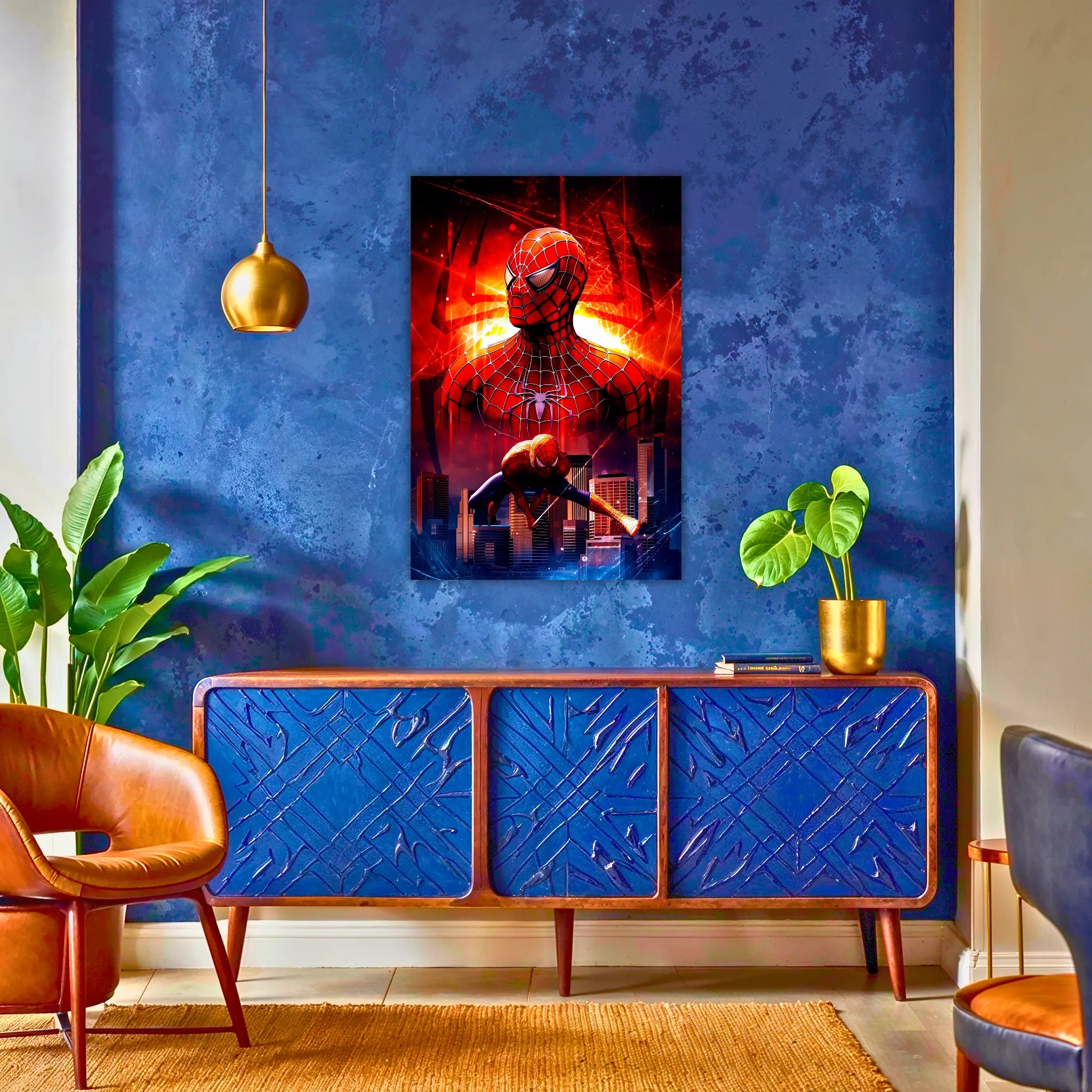 Tableau Spiderman Portrait Héros