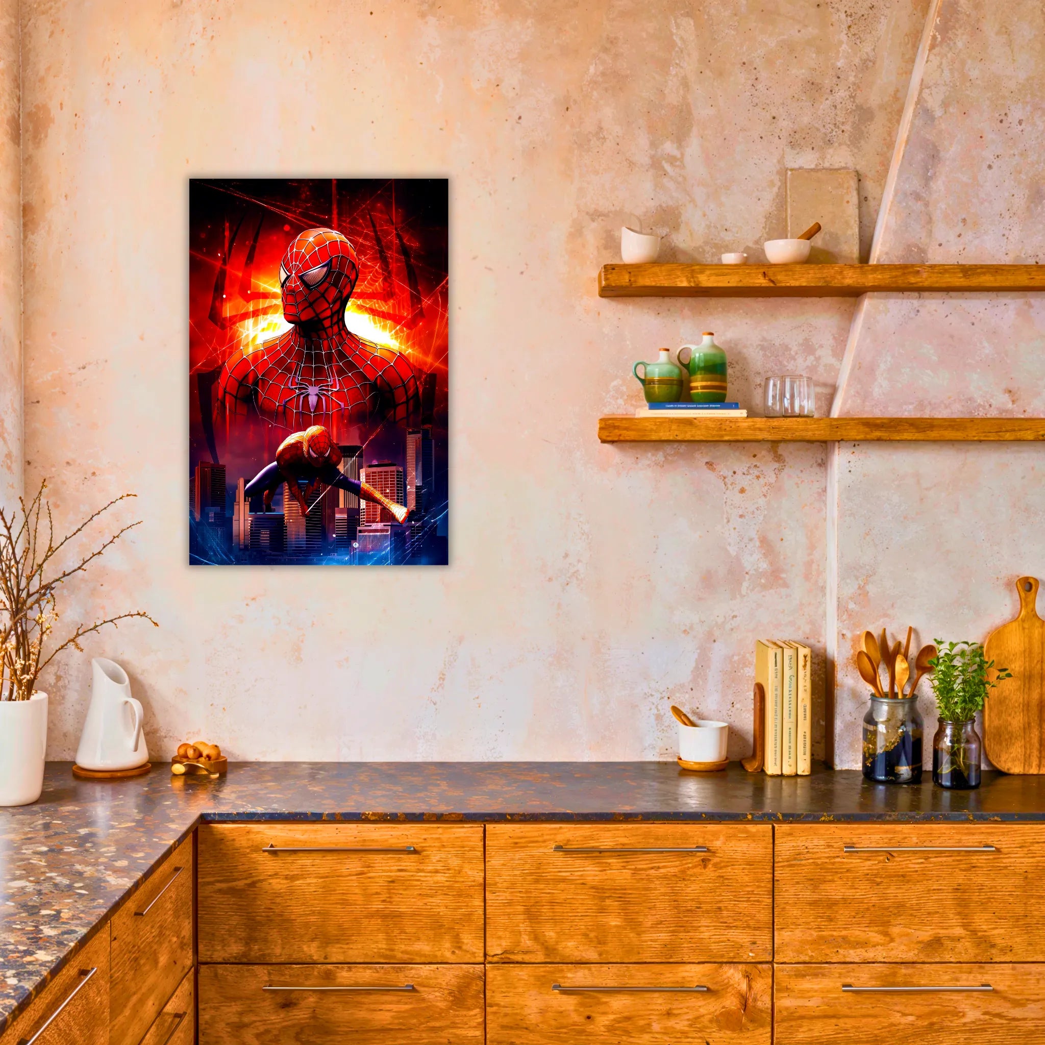 Tableau Spiderman Portrait Héros
