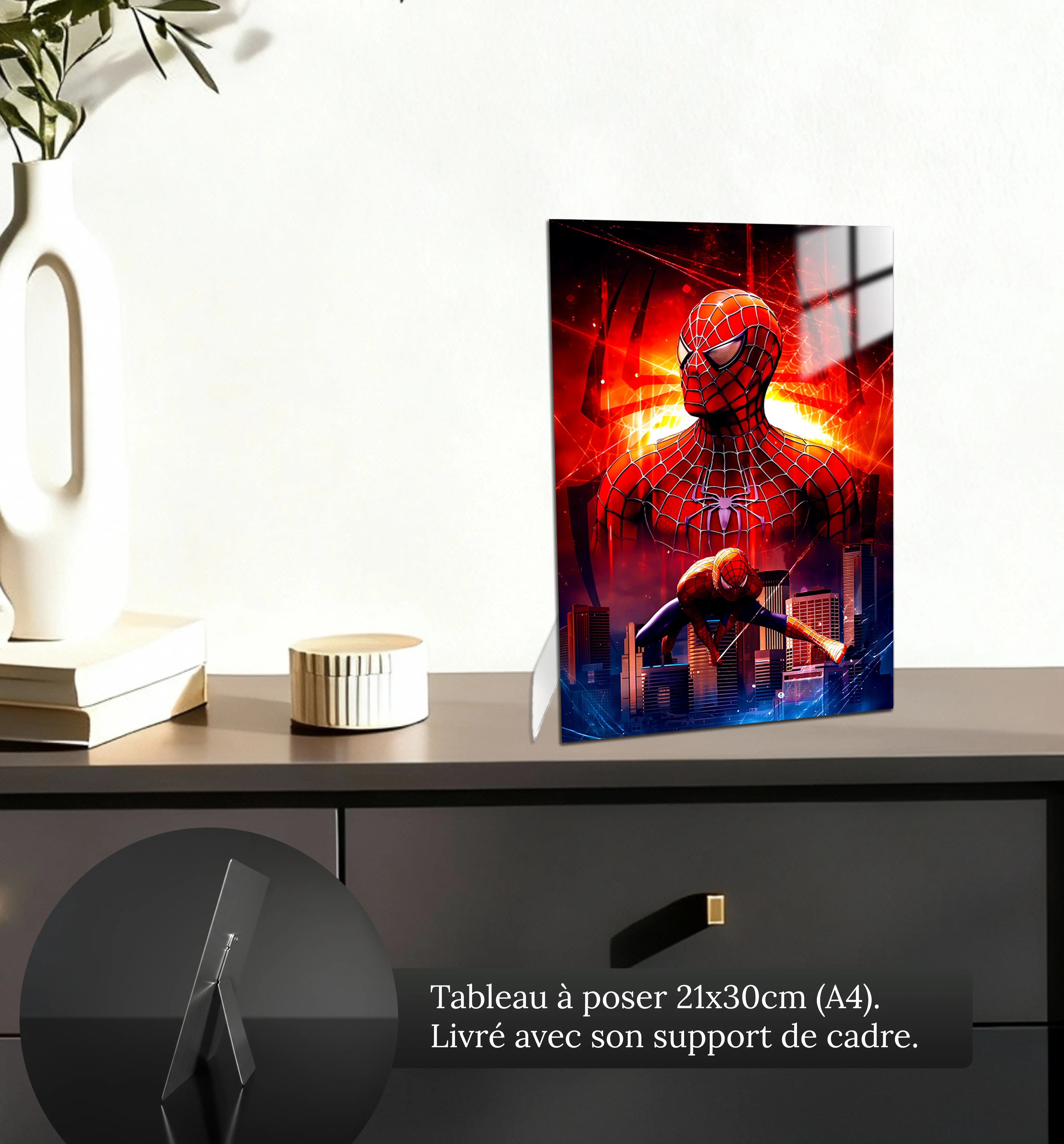 tableau-marvel-spiderman-portrait-heros-petit-format-a-poser-sur-meuble | DreamWay