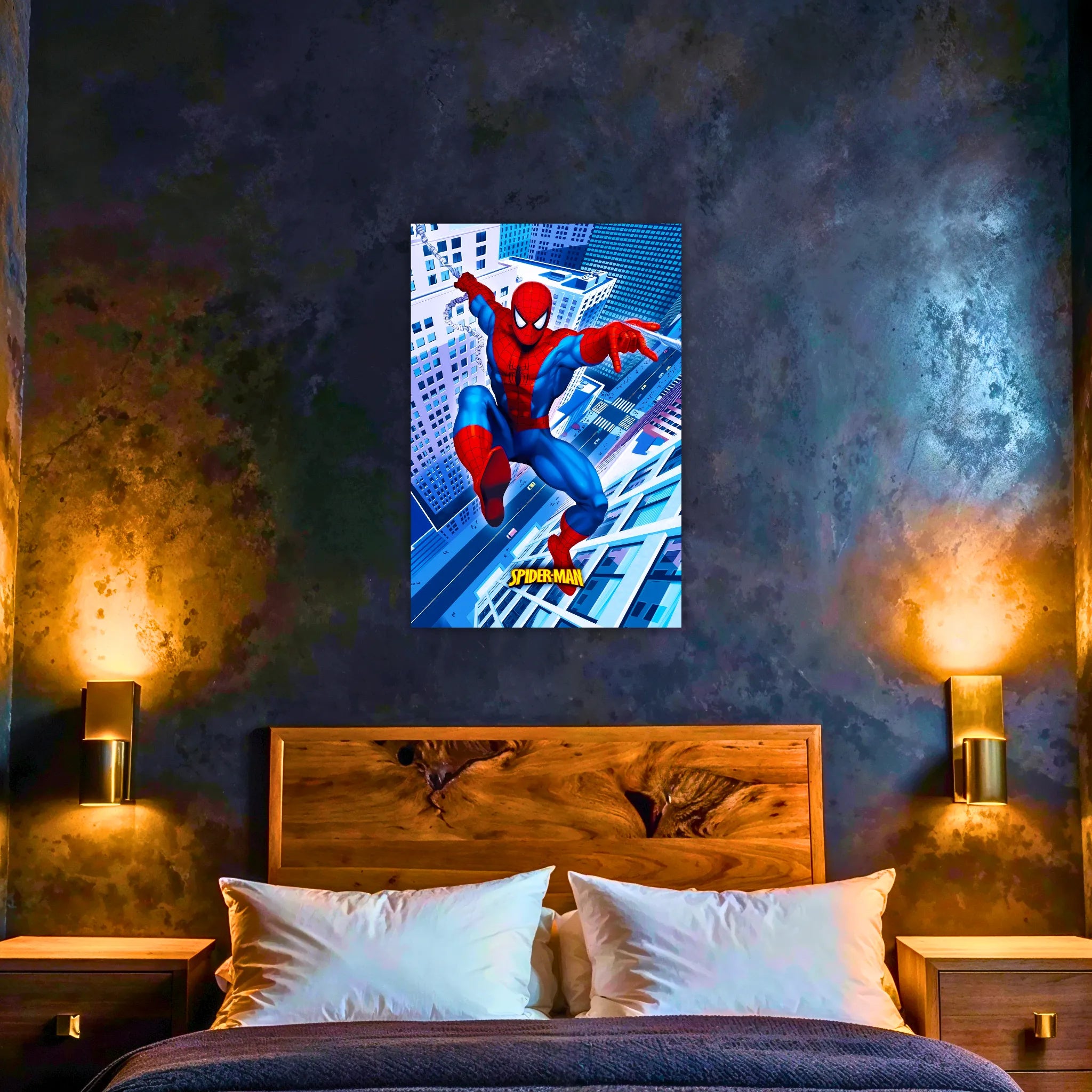 Tableau Marvel Spiderman Ville