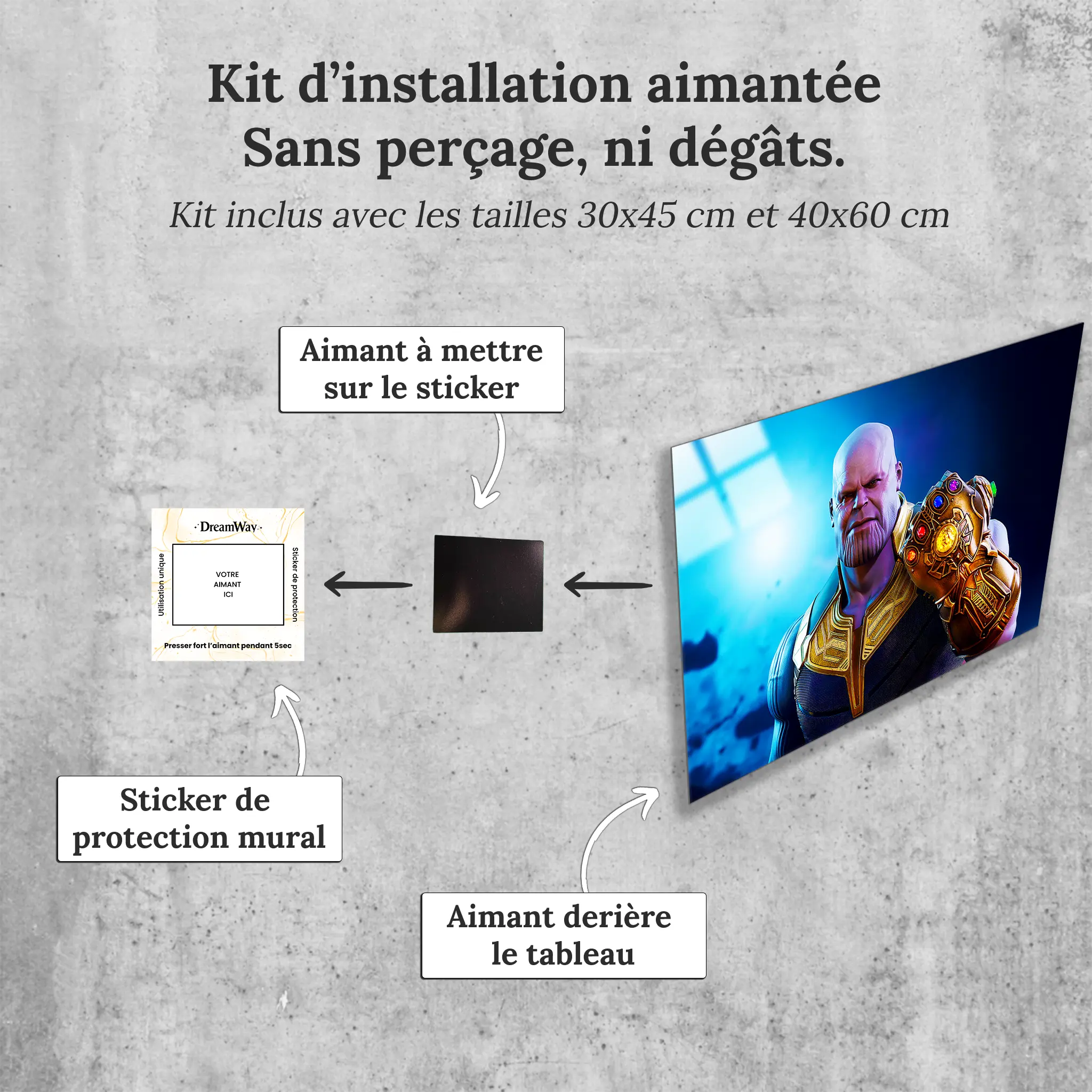 tableau-marvel-thanos-avec-installation-aimantee | DreamWay