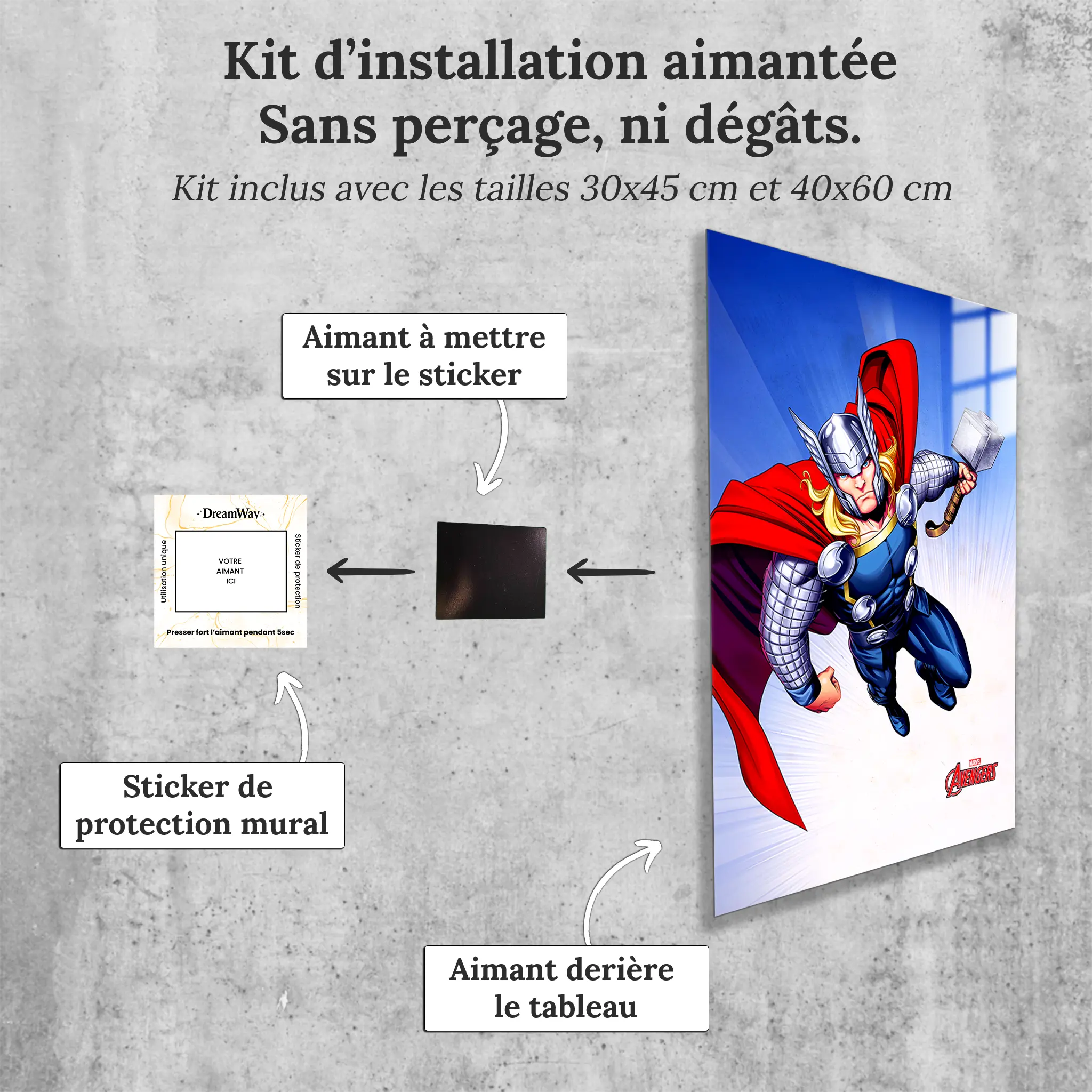 tableau-marvel-thor-avec-installation-aimantee | DreamWay