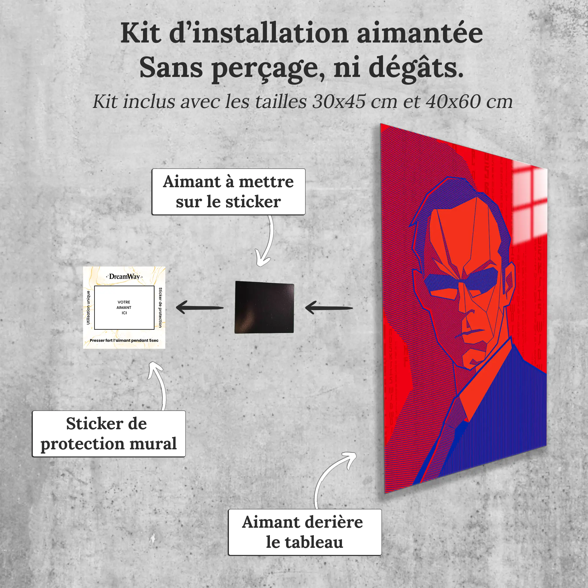 tableau-matrix-agent-smith-avec-installation-aimantee | DreamWay