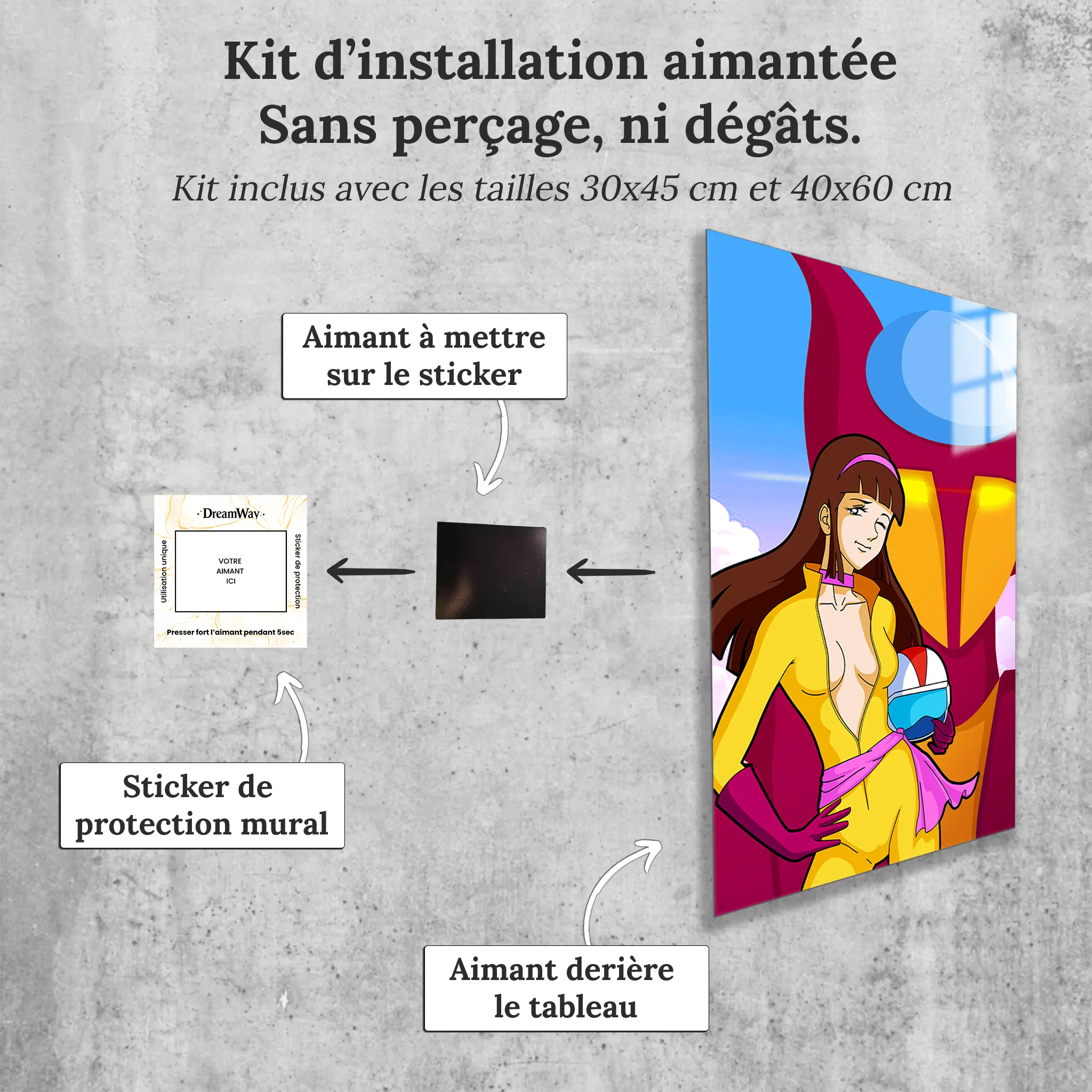 tableau-mazinger-z-sayaka-avec-installation-aimantee | DreamWay