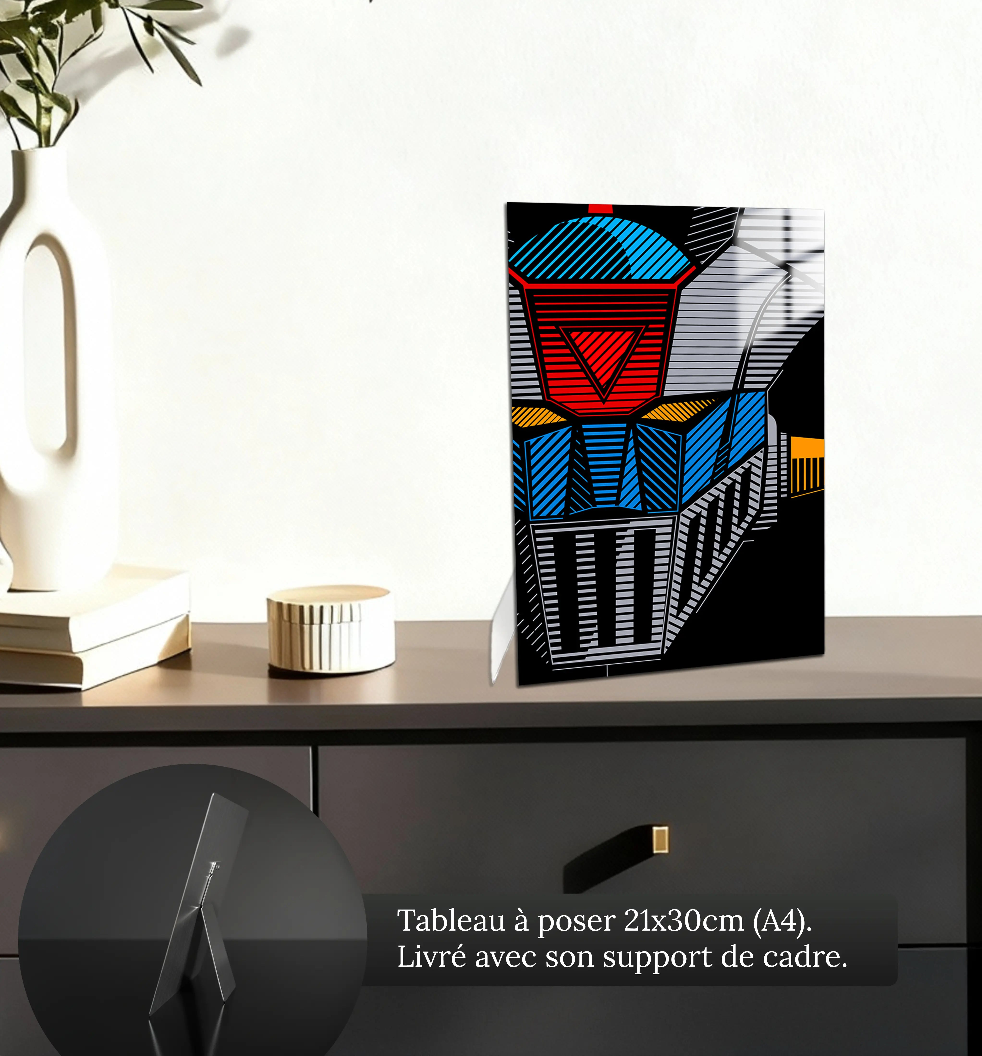 tableau-mazinger-z-visage-petit-format-a-poser-sur-meuble | DreamWay