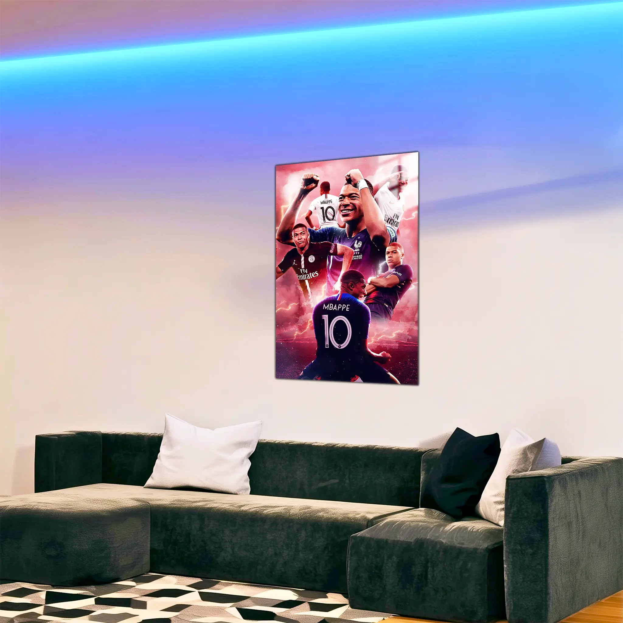 tableau-mbappe-psg-dans-le-salon | DreamWay