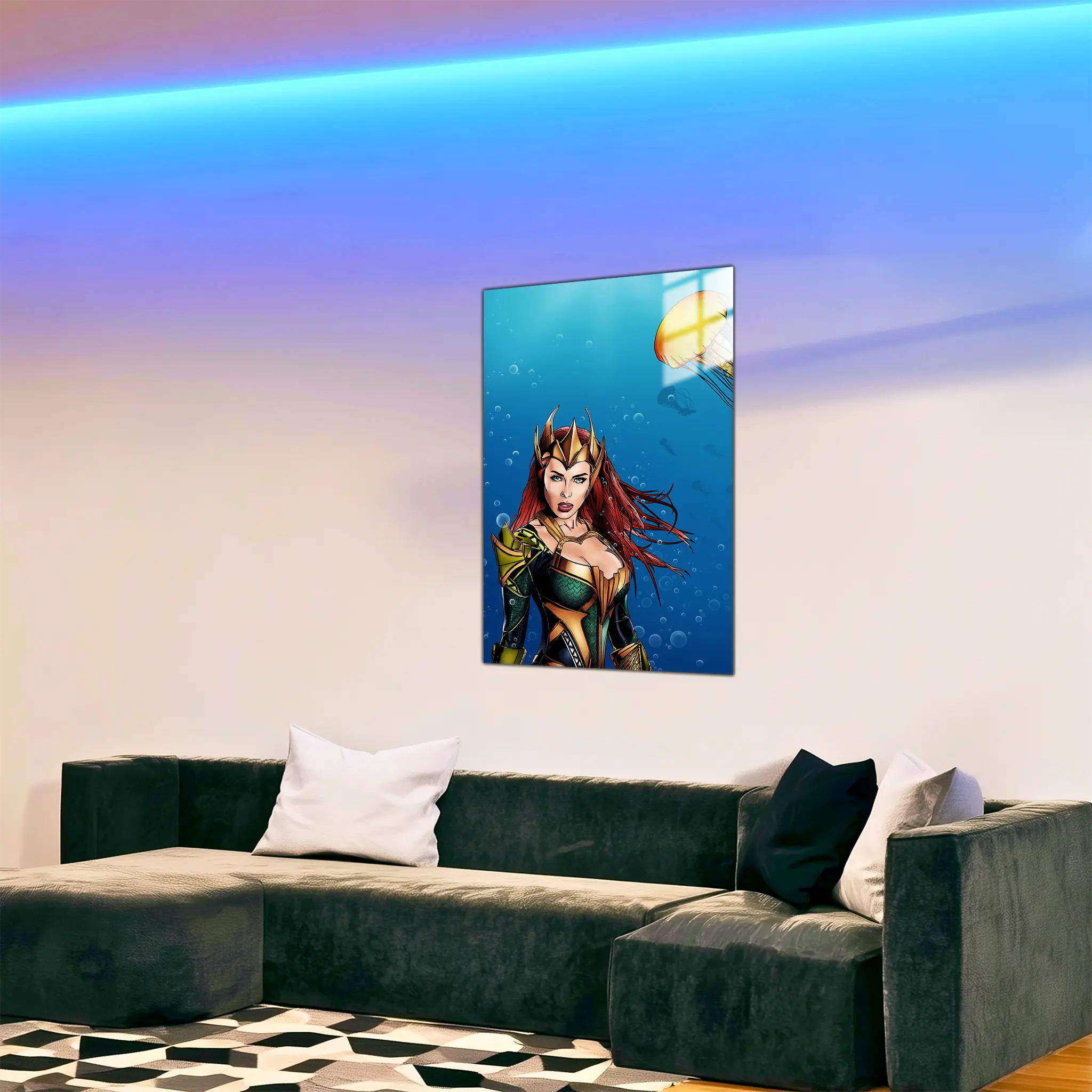 tableau-mera-aquaman-dans-le-salon | DreamWay