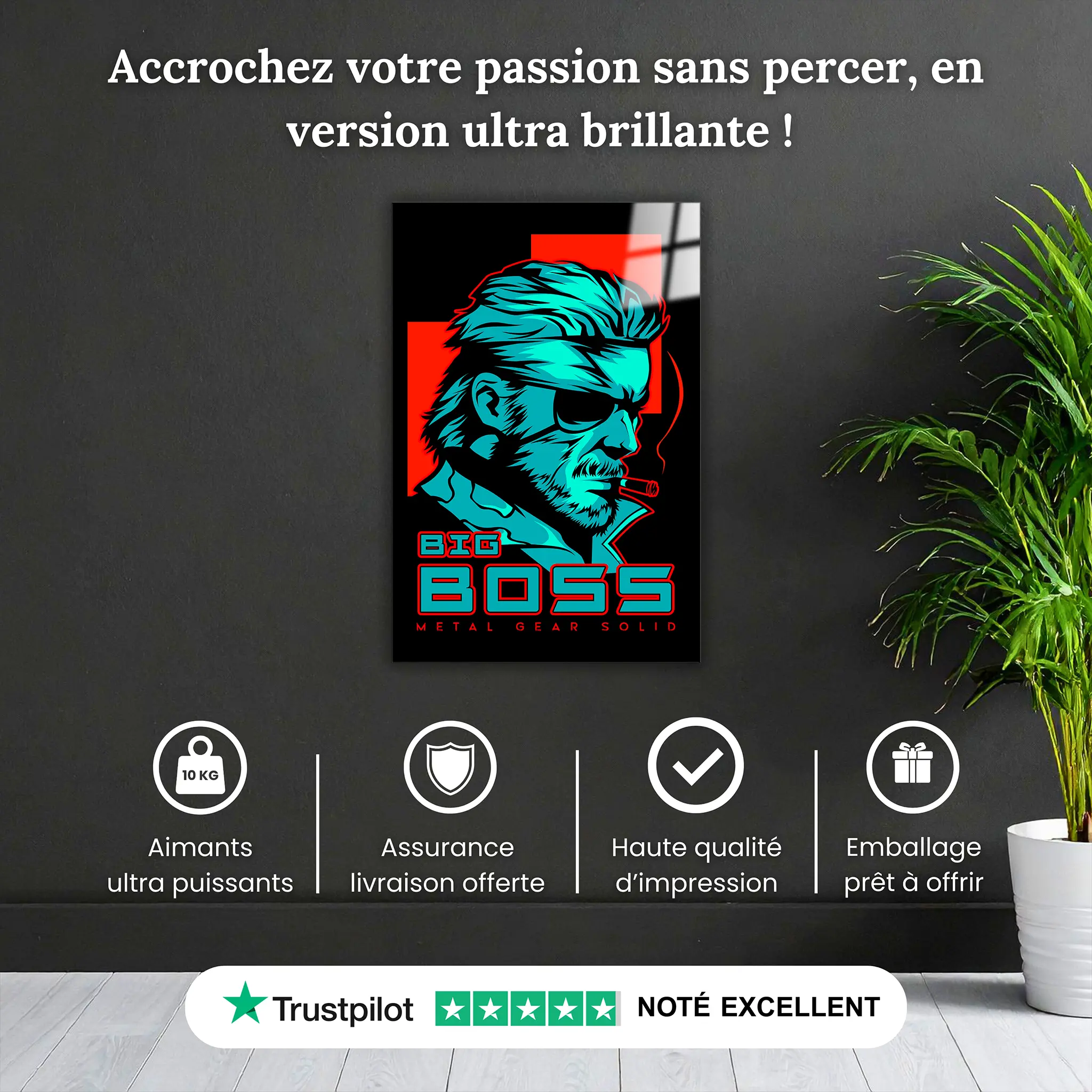 Tableau Metal Gear Solid Big Boss Portrait