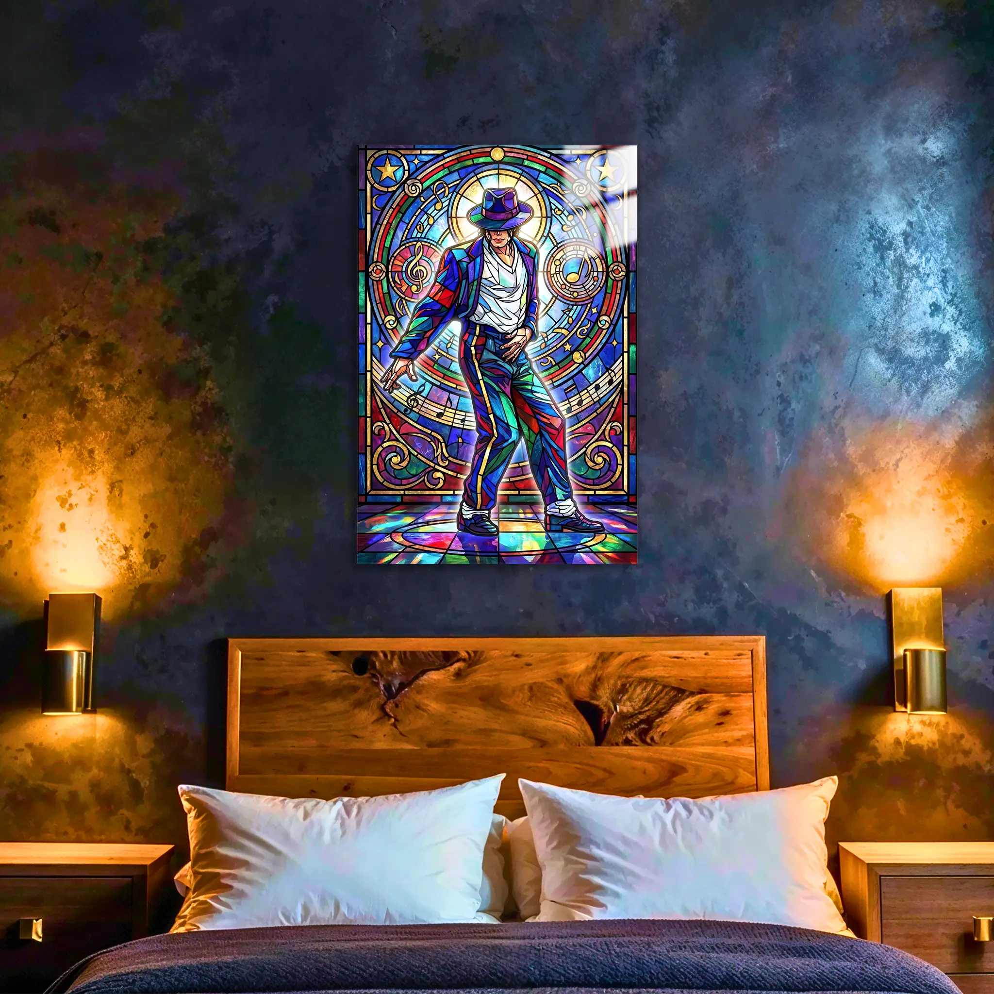 Tableau Michael Jackson Vitrail