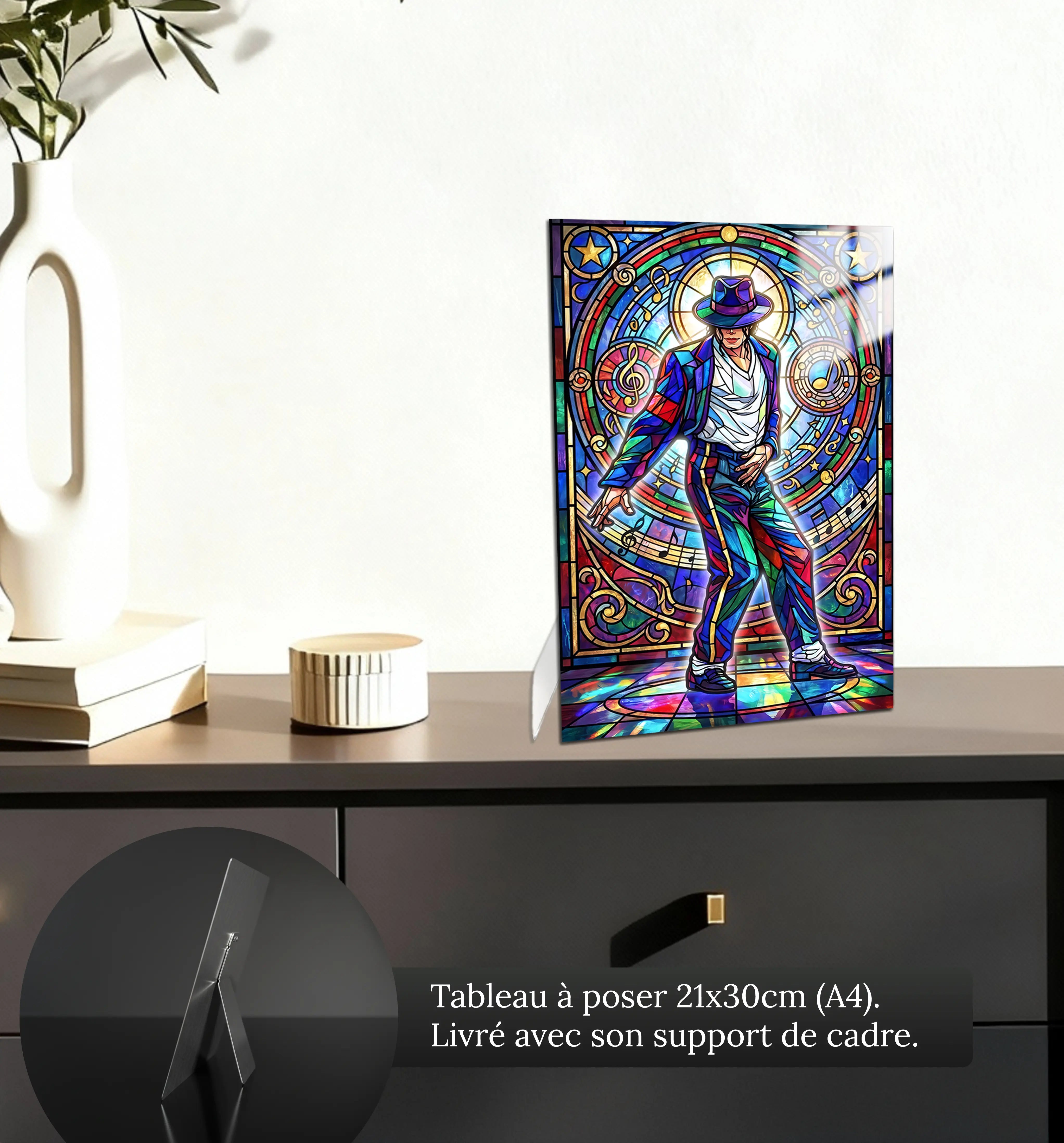 Tableau Michael Jackson Vitrail