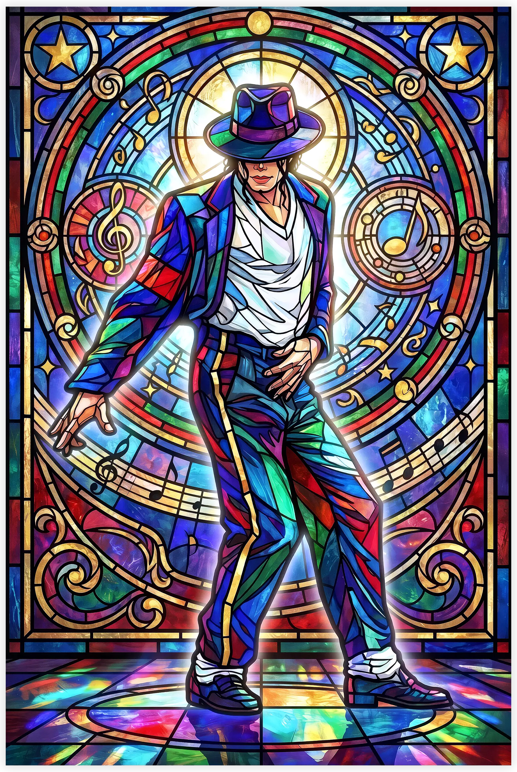 Tableau Michael Jackson Vitrail