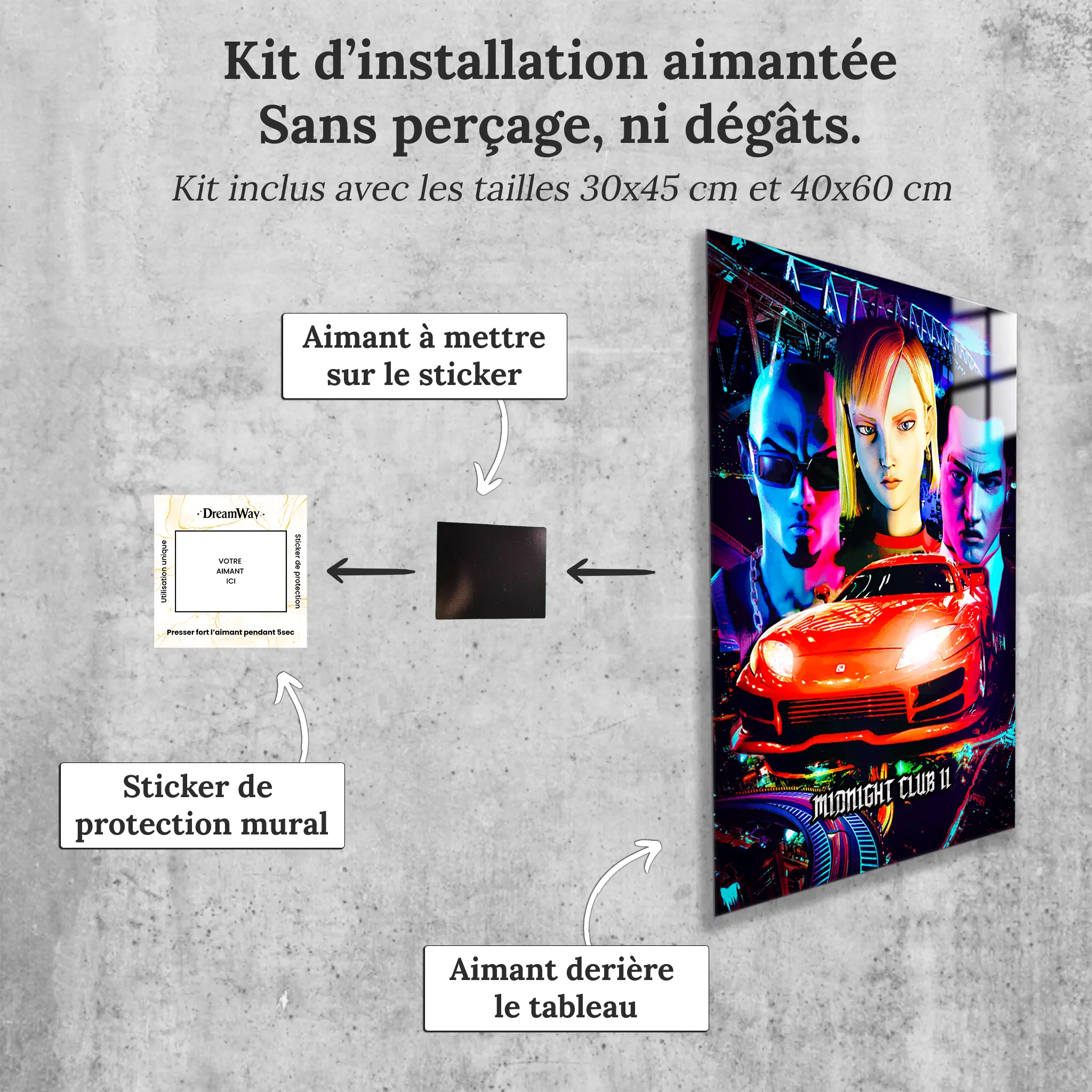 tableau-midnight-club-2-avec-installation-aimantee | DreamWay