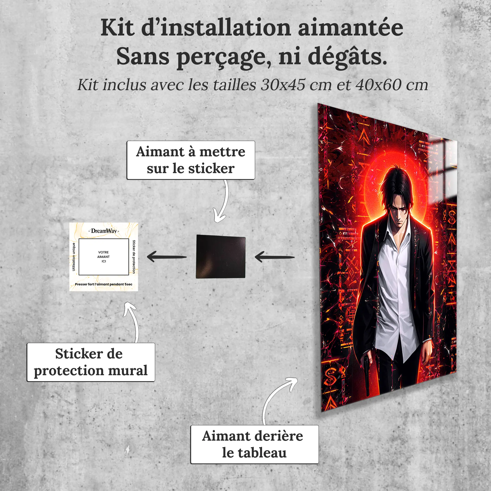 tableau-monster-docteur-kenzo-tenma-avec-installation-aimantee | DreamWay