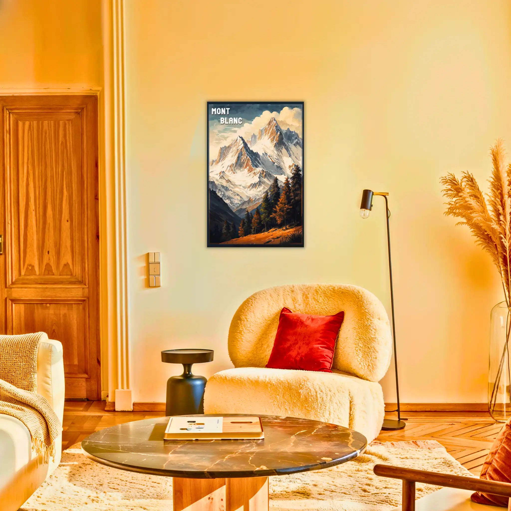 tableau-montagne-vintage-au-salon | DreamWay