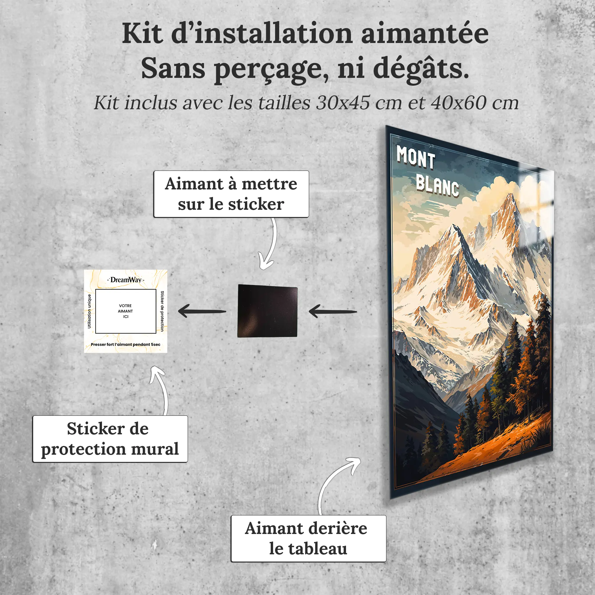tableau-montagne-vintage-avec-installation-aimantee | DreamWay