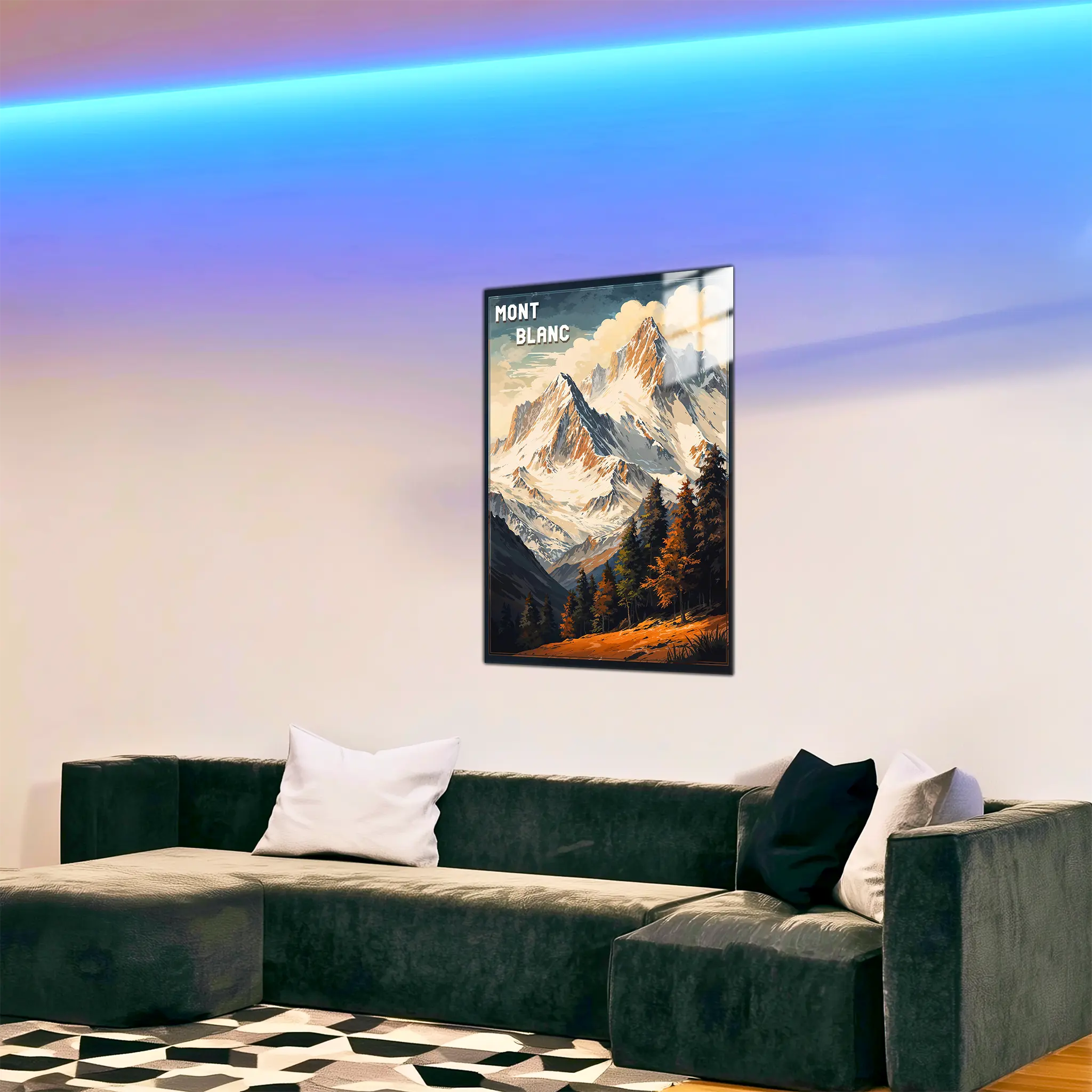 tableau-montagne-vintage-dans-le-salon | DreamWay