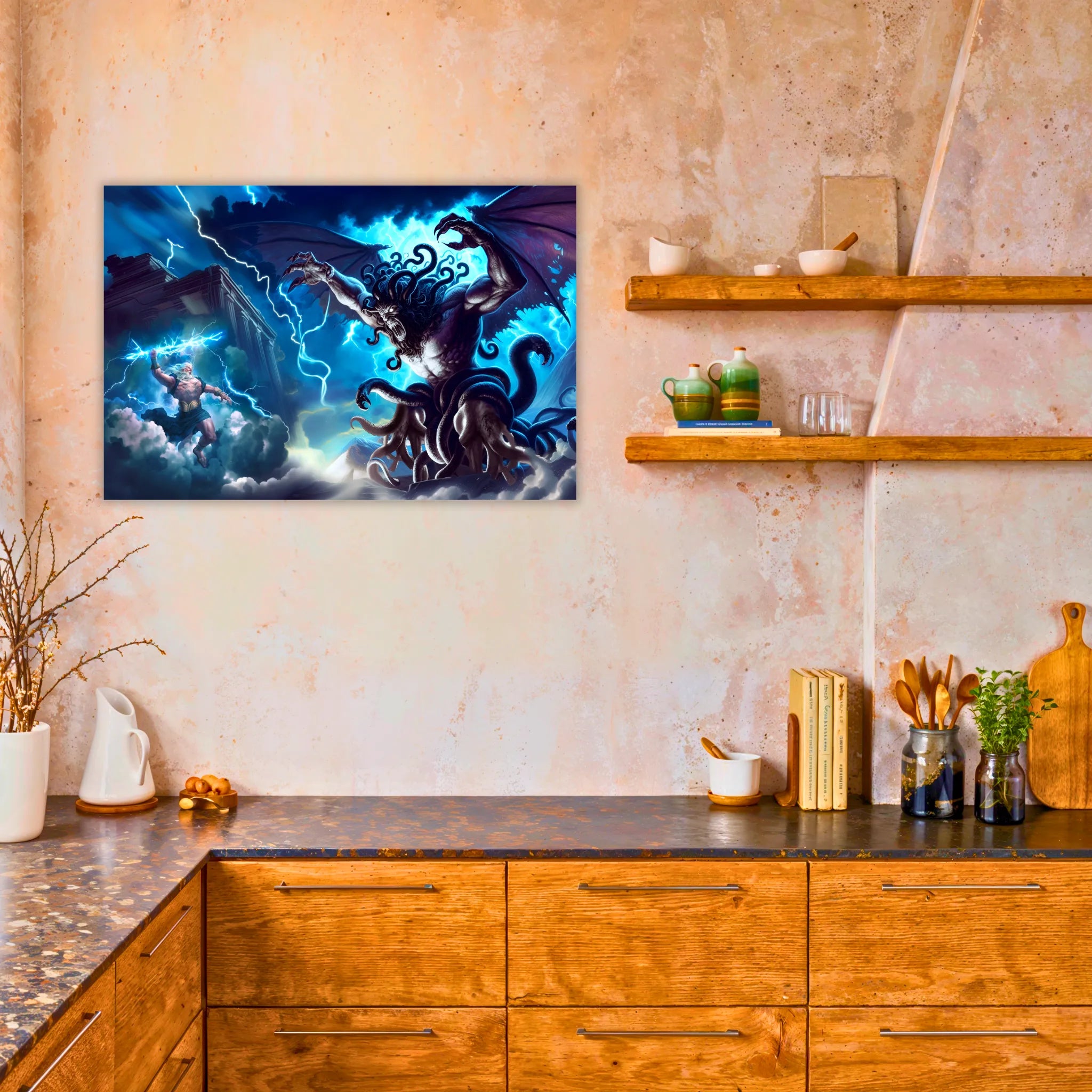 tableau-mythologie-zeus-combat-typhon-dans-la-cuisine | DreamWay