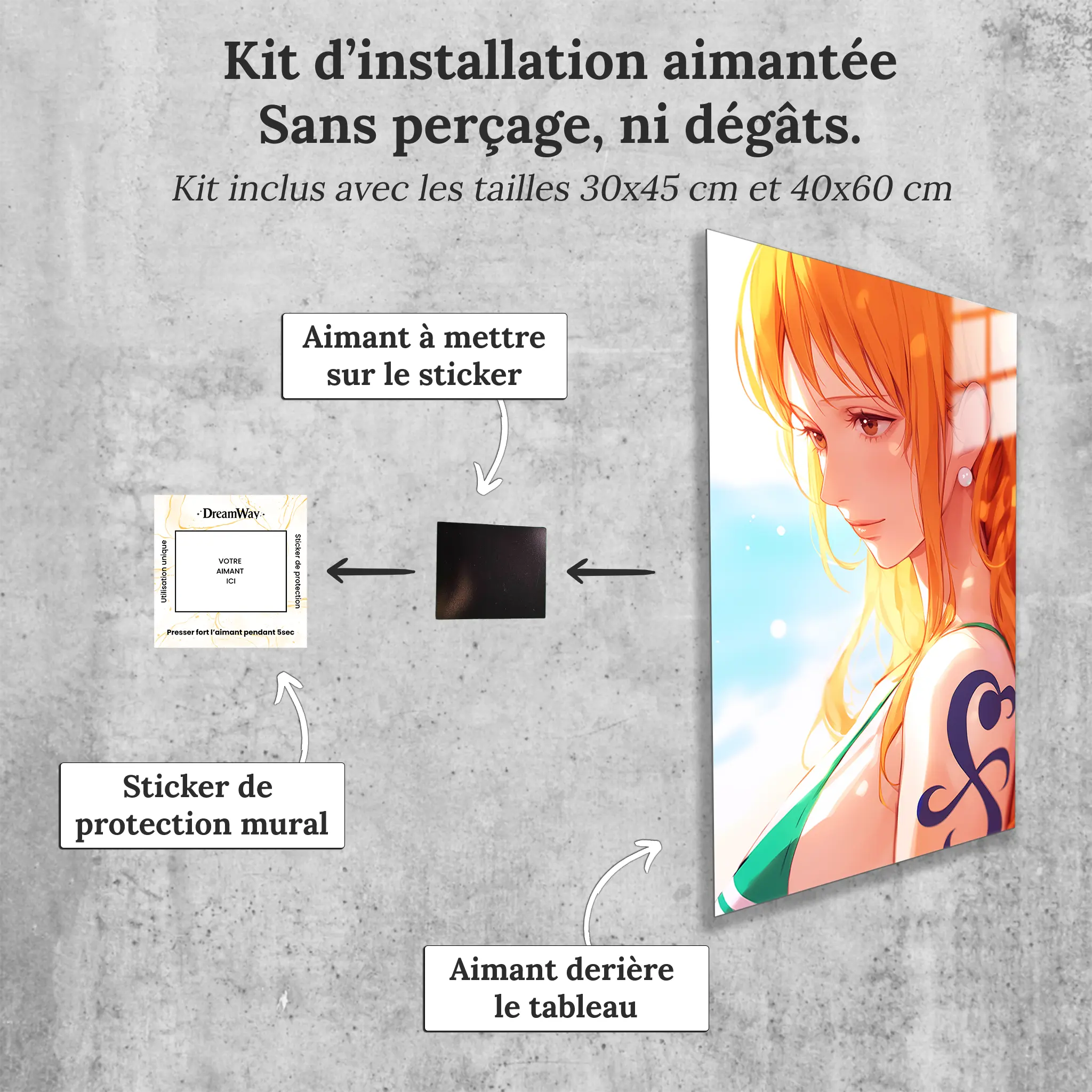 tableau-nami-one-piece-avec-installation-aimantee | DreamWay