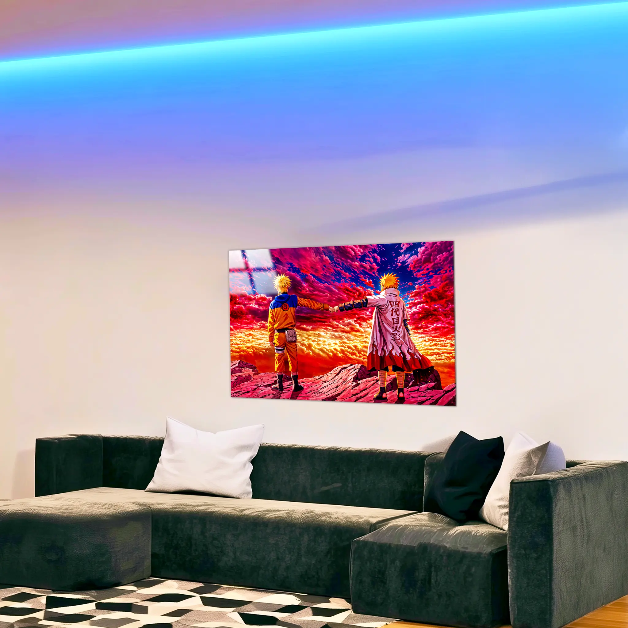 tableau-naruto-et-minato-paysage-colore-dans-le-salon | DreamWay