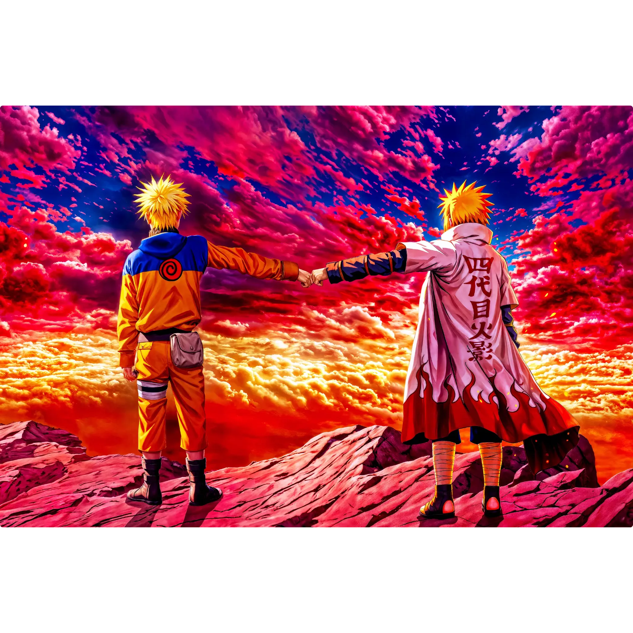 Tableau Naruto Et Minato Paysage