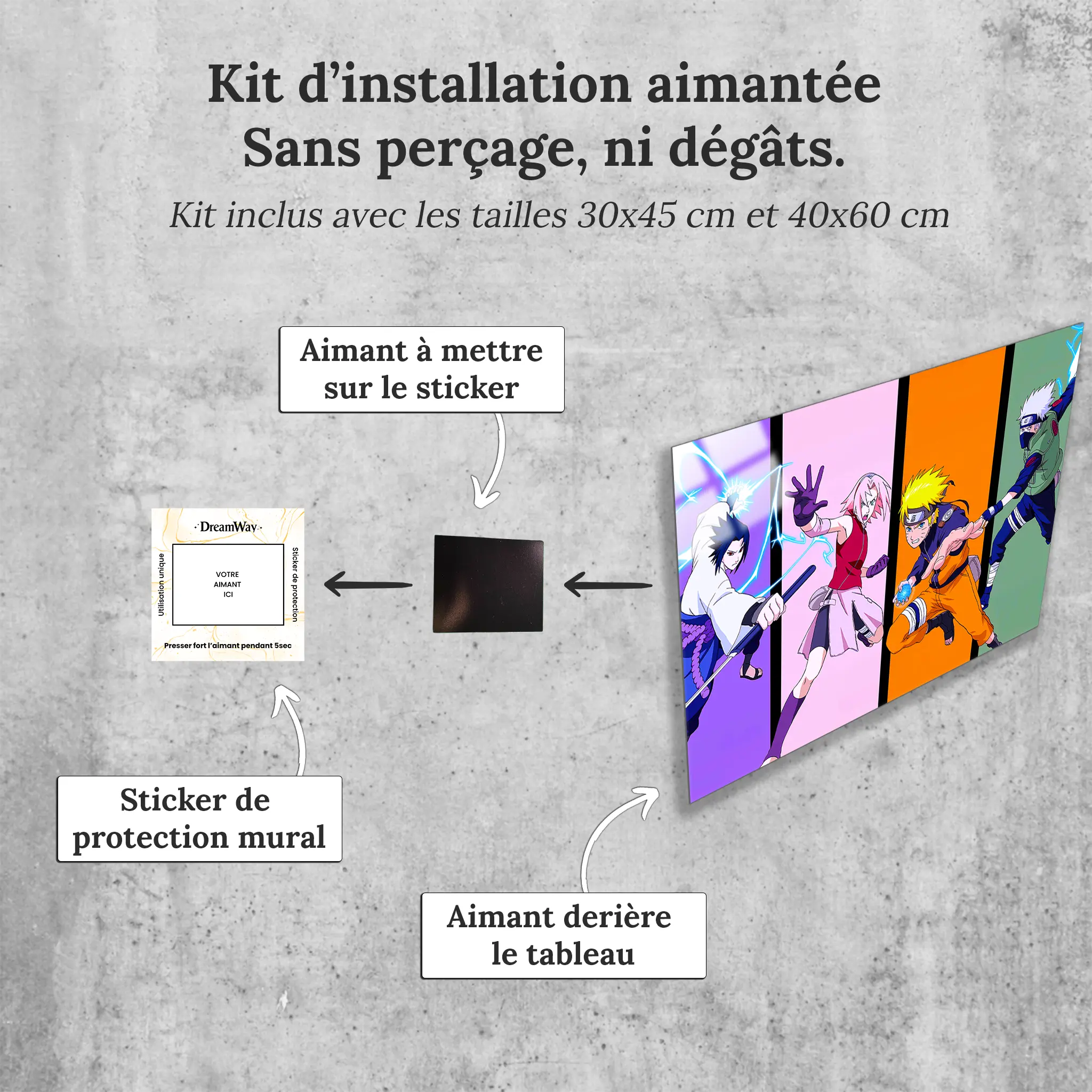 tableau-naruto-heros-portrait-avec-installation-aimantee | DreamWay
