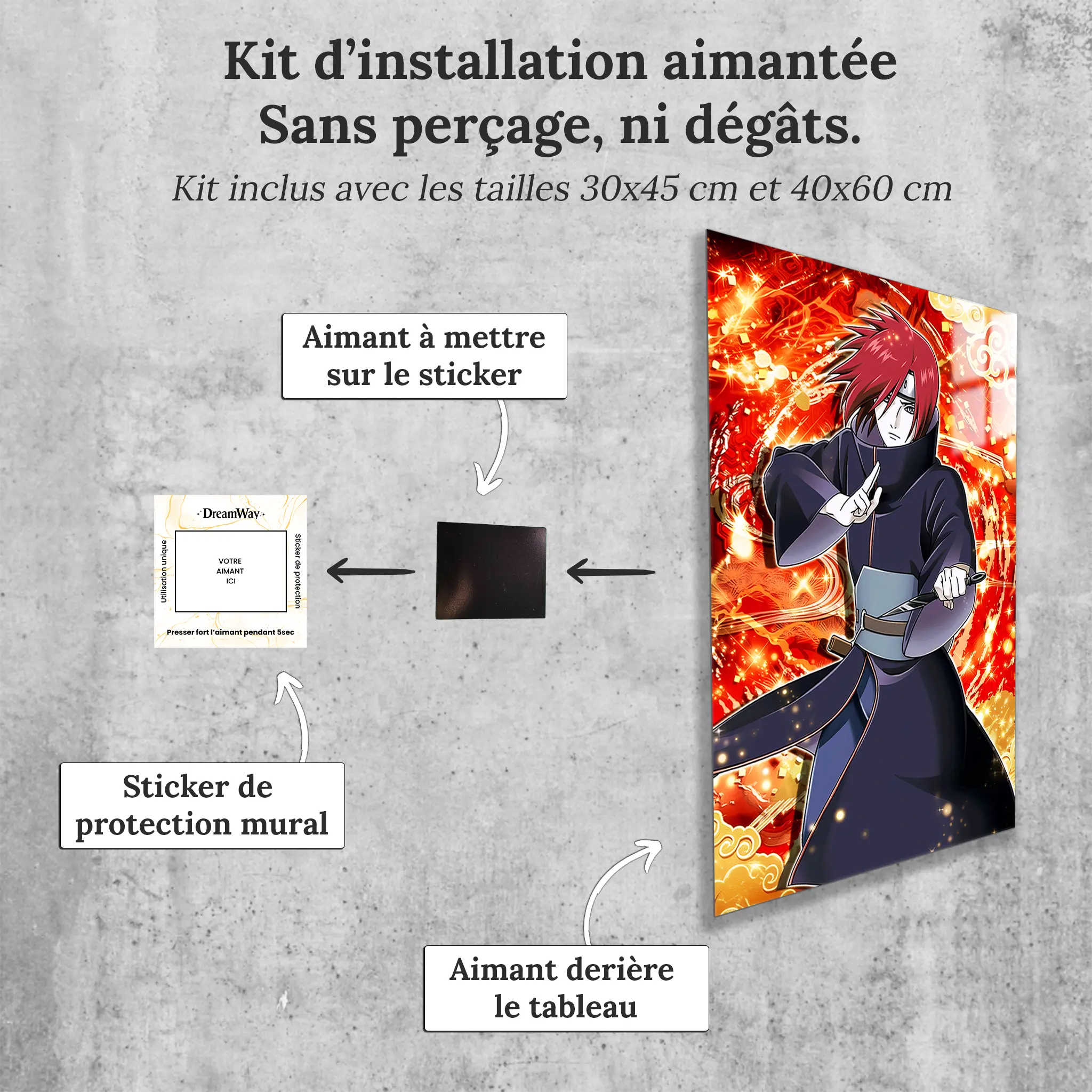 tableau-naruto-nagato-avec-installation-aimantee | DreamWay